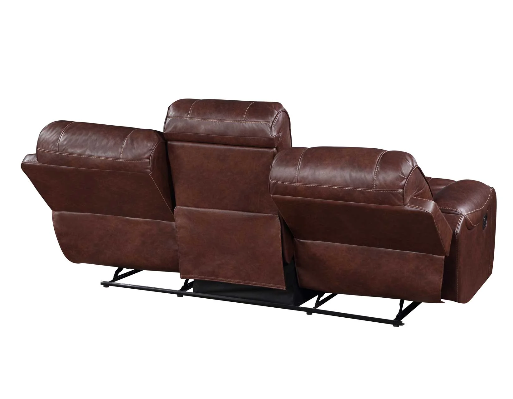 Keily Brown Reclining Sofa with Drop-Down Table - Image 10