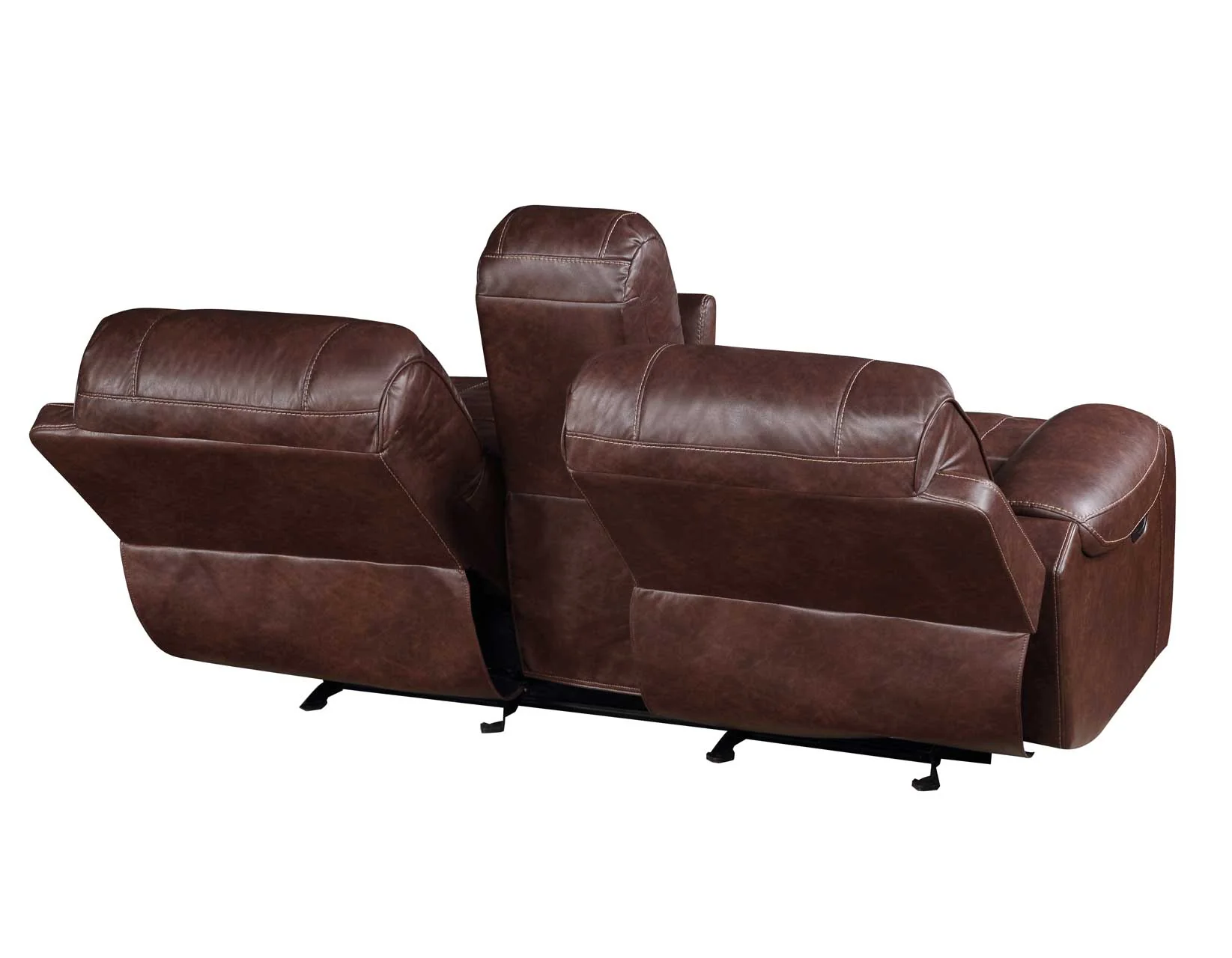 Keily Brown Reclining Sofa with Drop-Down Table - Image 11