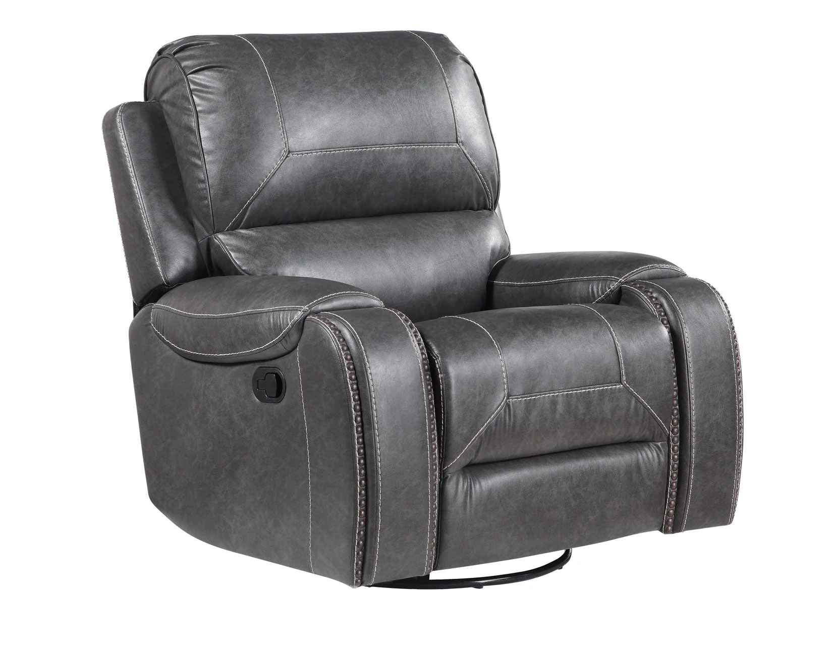 Keily Gray Manual Swivel Glider Recliner - Image 8