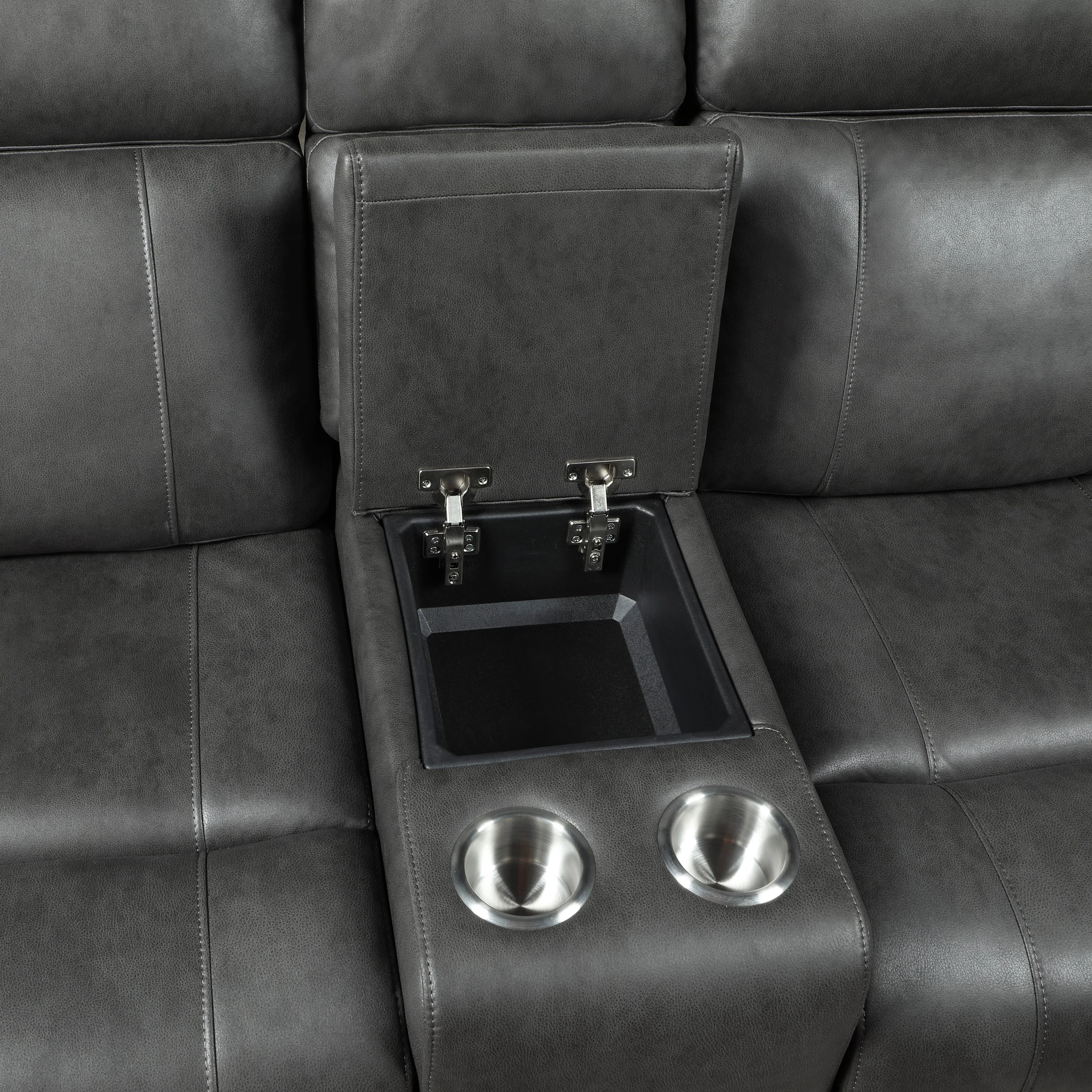 Kellen Smoky Gray Double Reclining Living Room Set - Image 11