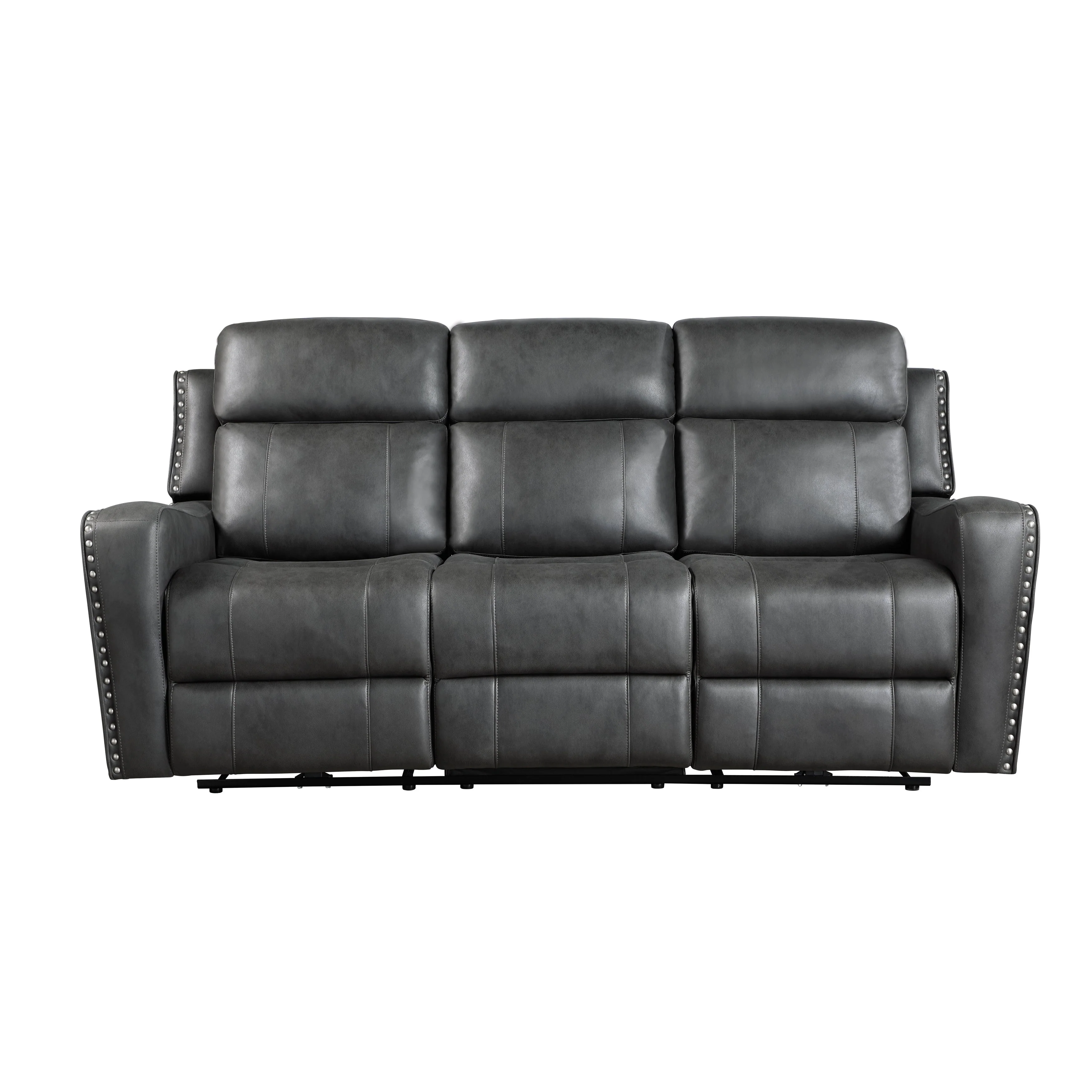 Kellen Smoky Gray Double Reclining Living Room Set - Image 3
