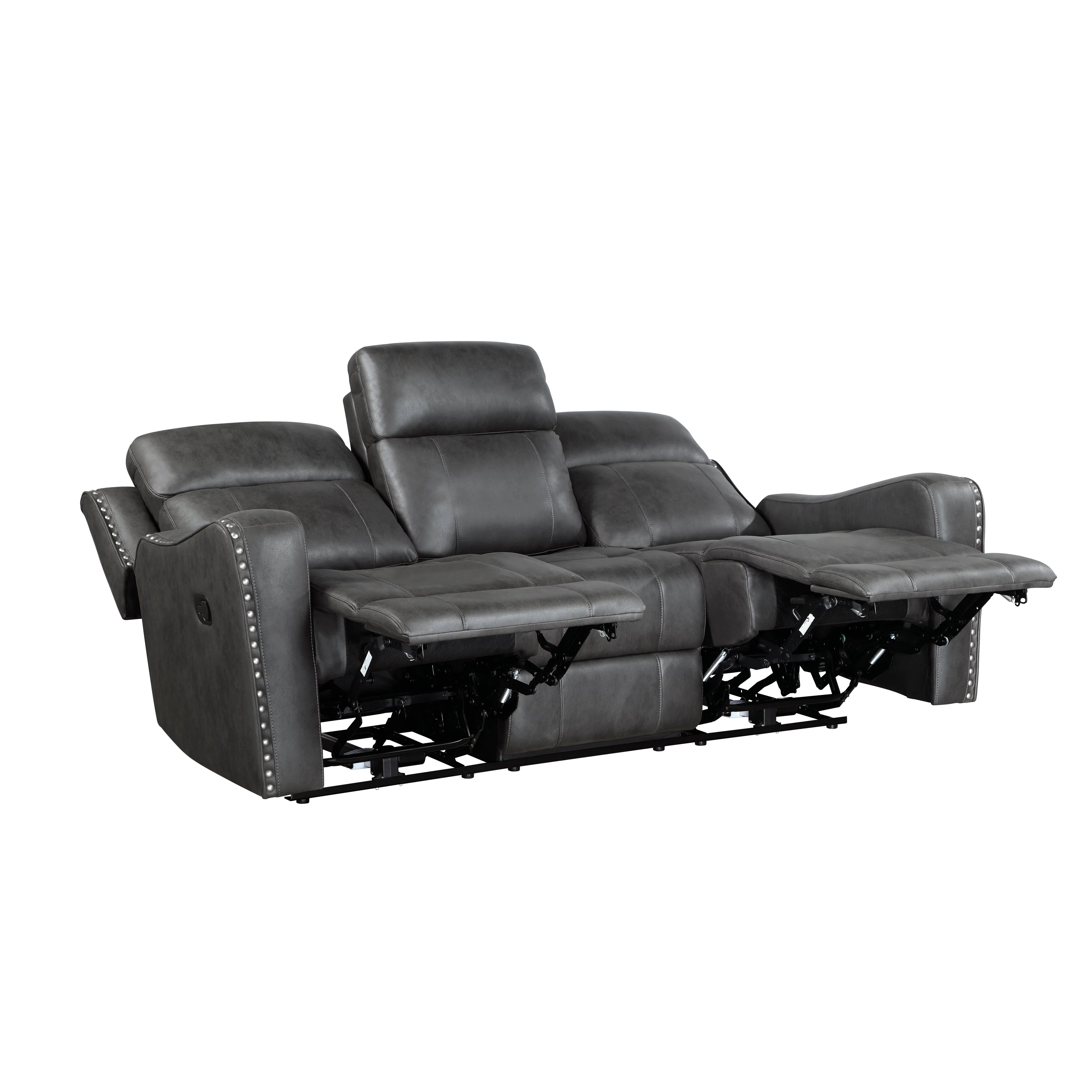Kellen Smoky Gray Double Reclining Living Room Set - Image 5