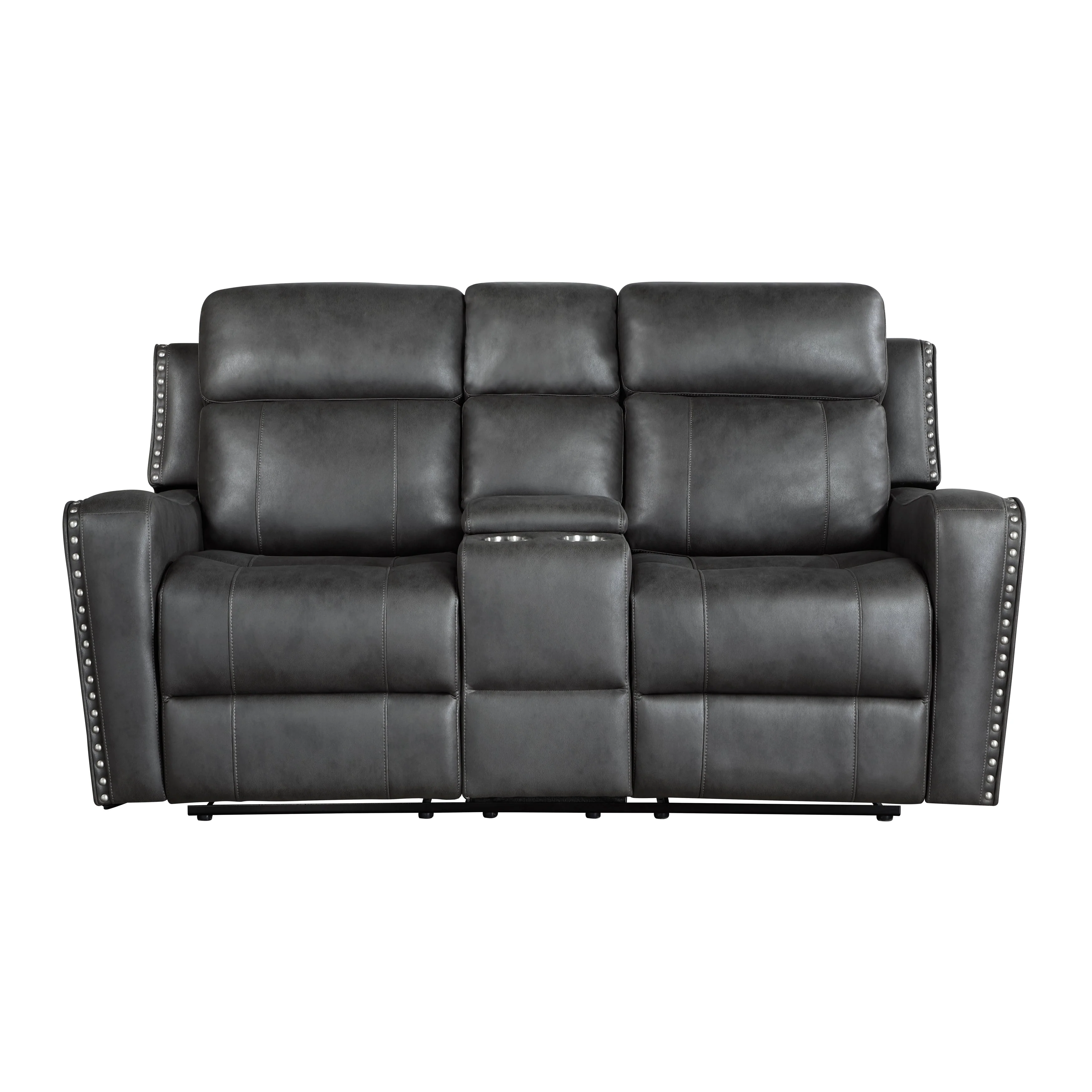 Kellen Smoky Gray Double Reclining Living Room Set - Image 7