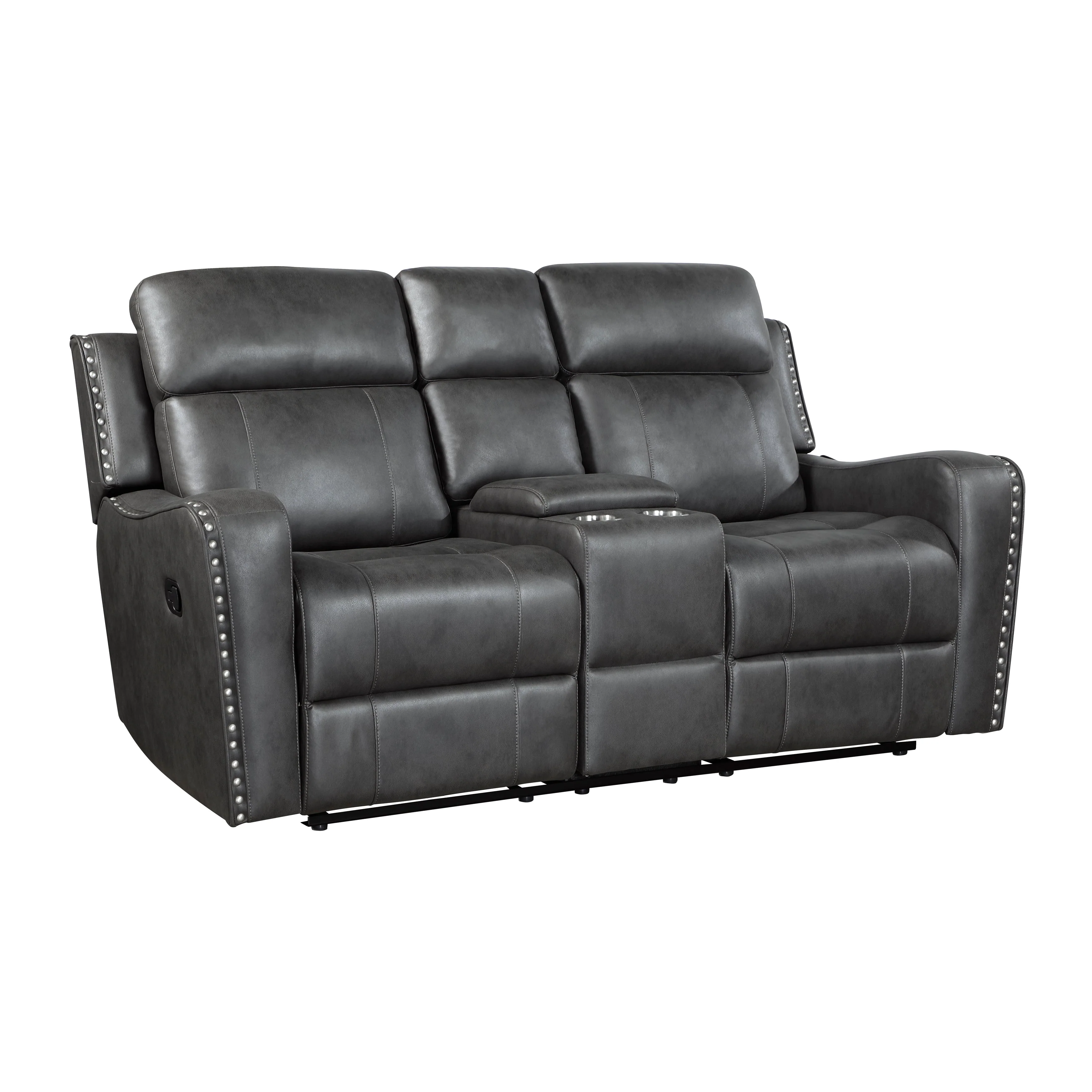 Kellen Smoky Gray Double Reclining Living Room Set - Image 8