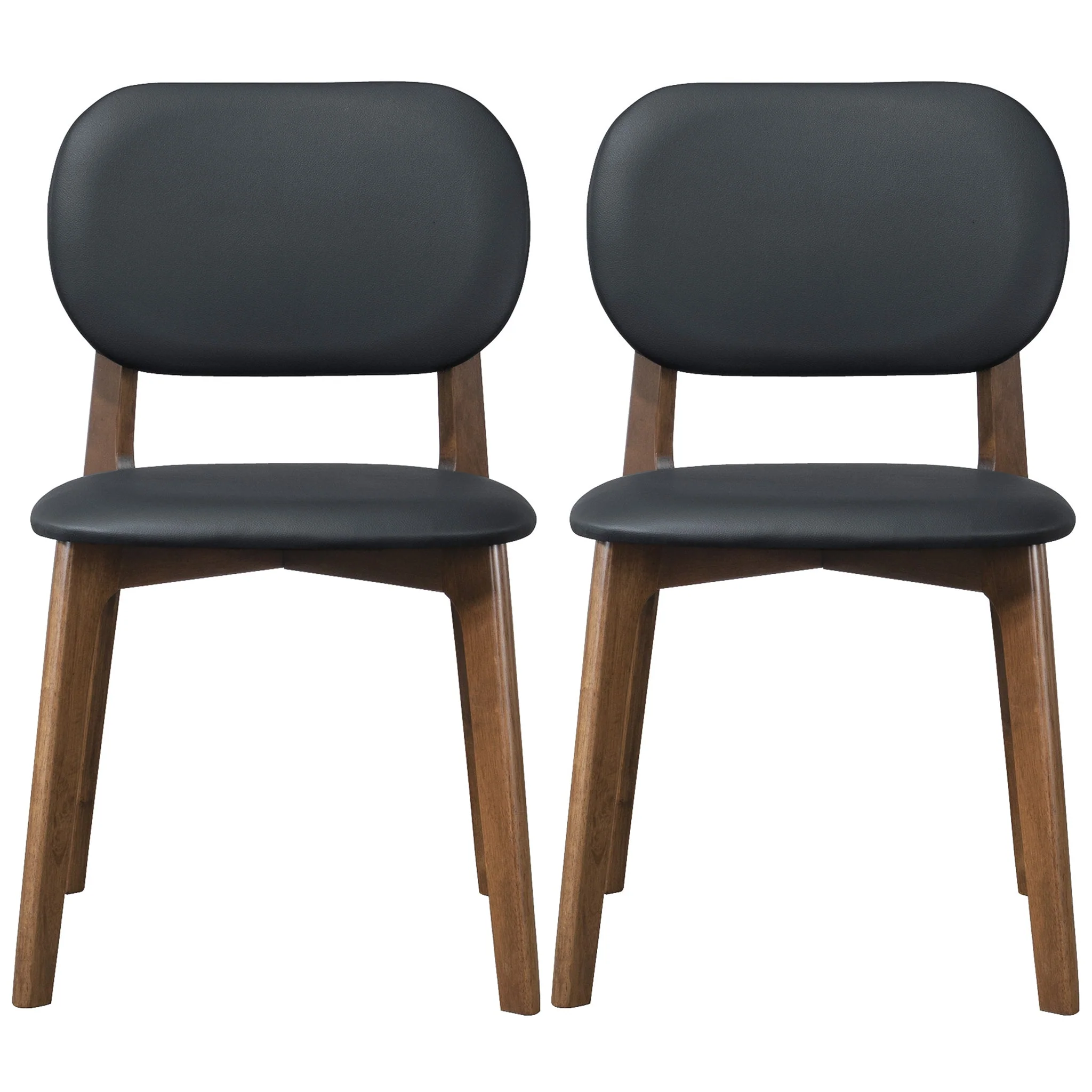 Kelsey  Black Leather Dining Chair (Set Of 2) - Image 5