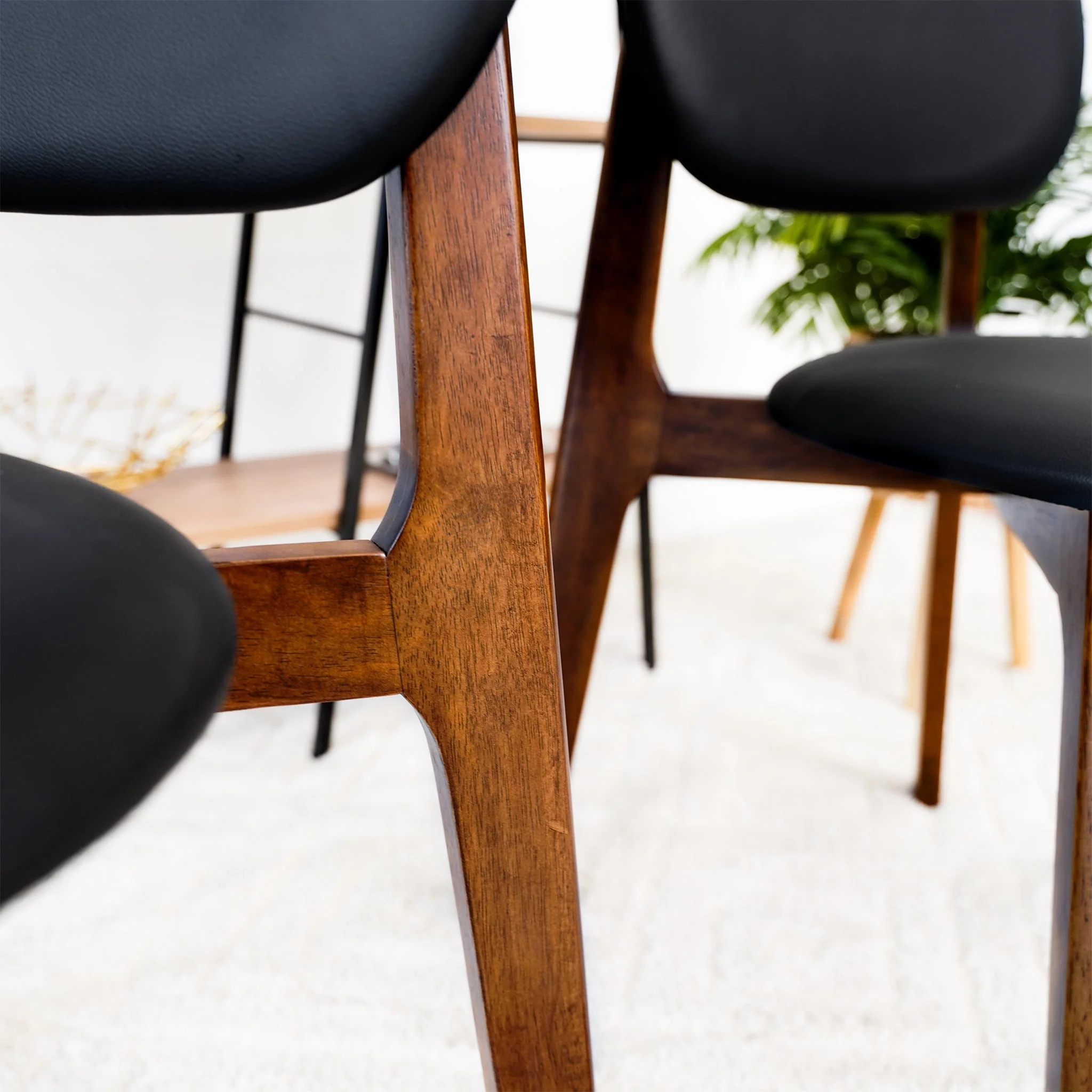 Kelsey  Black Leather Dining Chair (Set Of 2) - Image 6