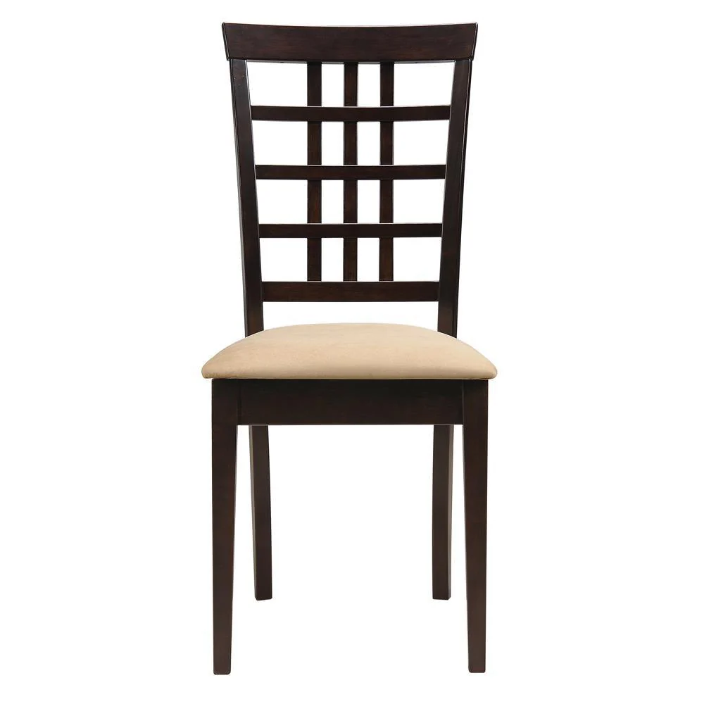 Kelso Cappuccino Lattice Back Dining Chairs, Set of 2 - Image 2