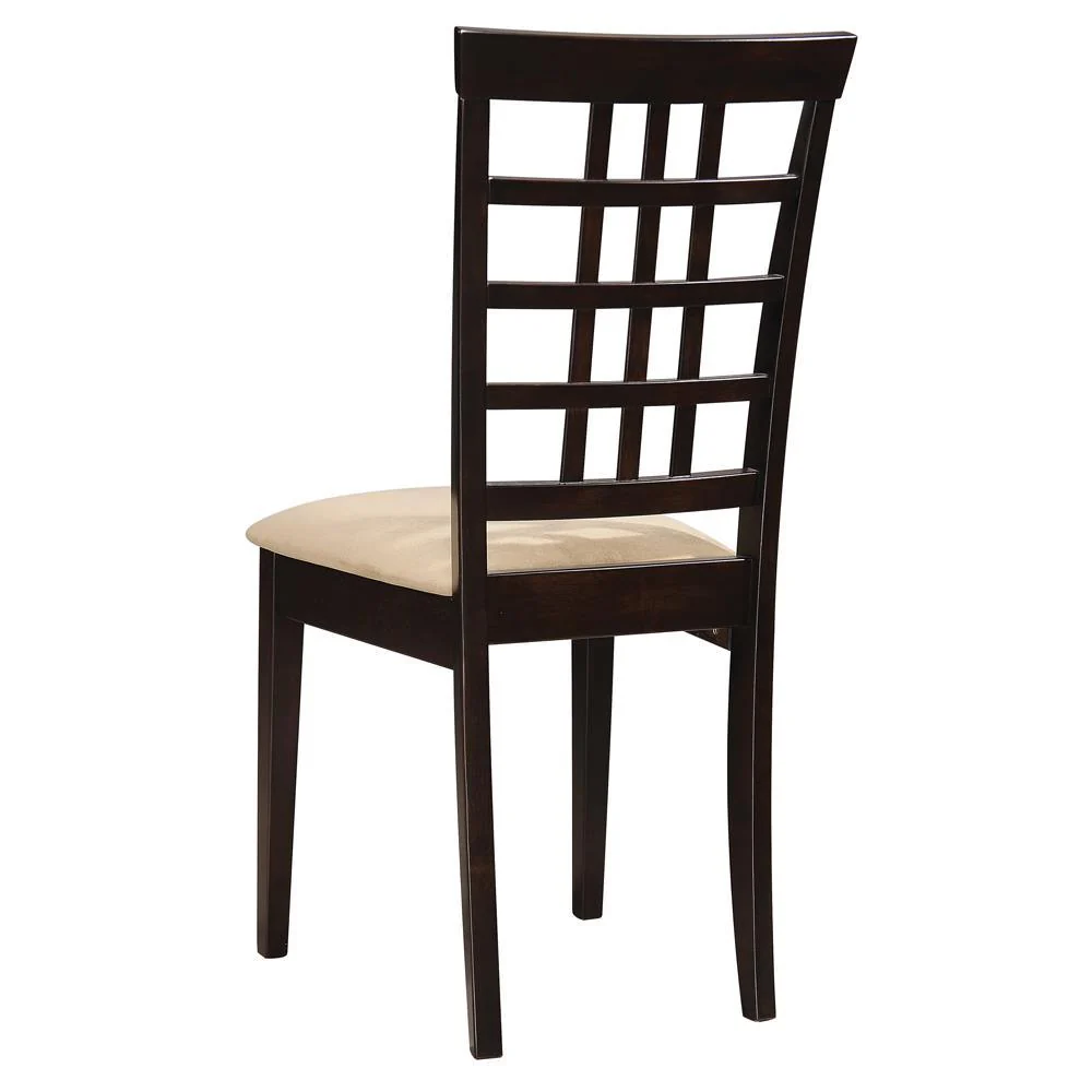 Kelso Cappuccino Lattice Back Dining Chairs, Set of 2 - Image 6