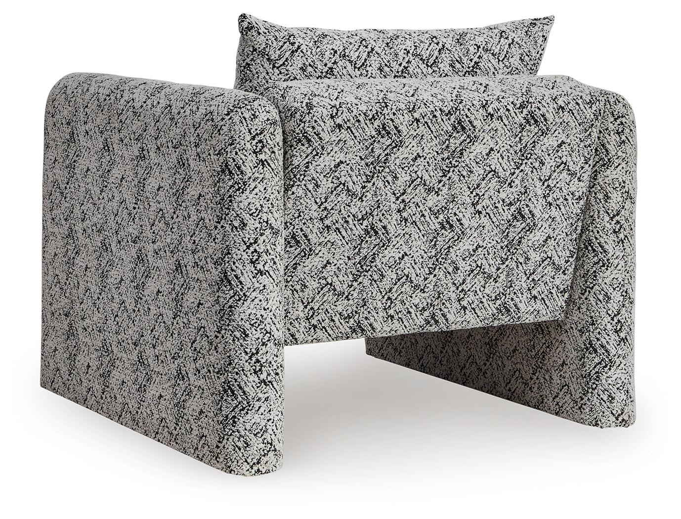 Kenbell Black/White Accent Chair - Image 5