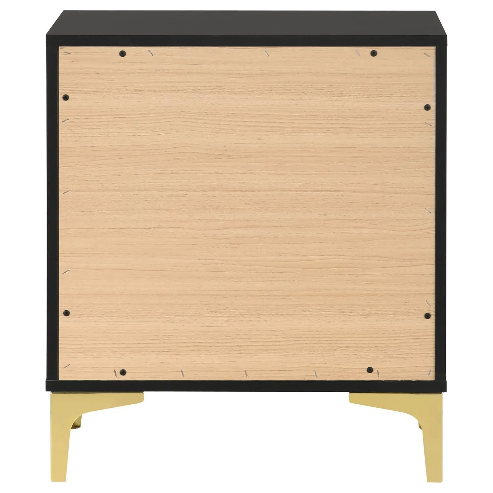Kendall Black and Gold 2-Drawer Nightstand - Image 5
