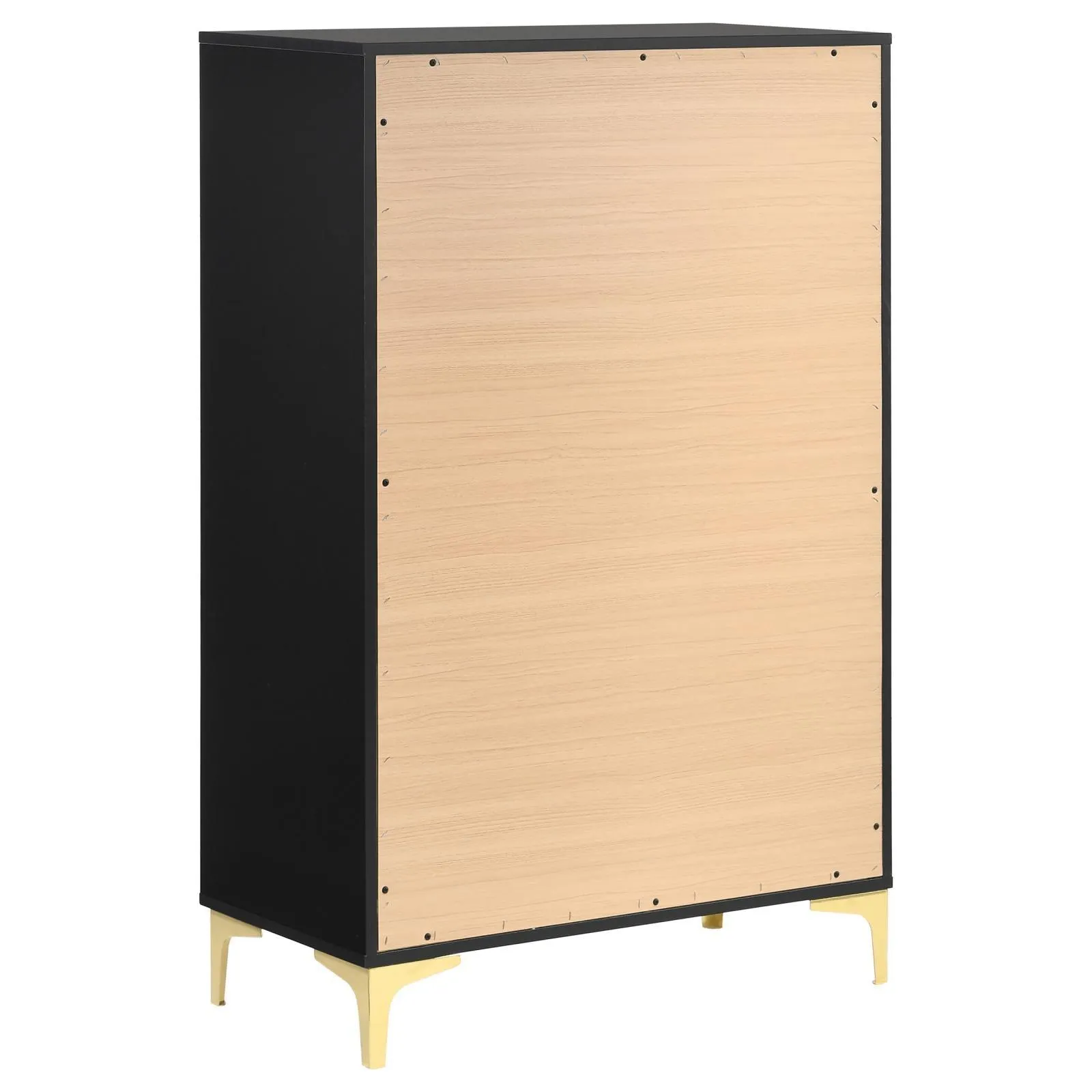 Kendall Black/Gold 5-Drawer Chest - Image 5