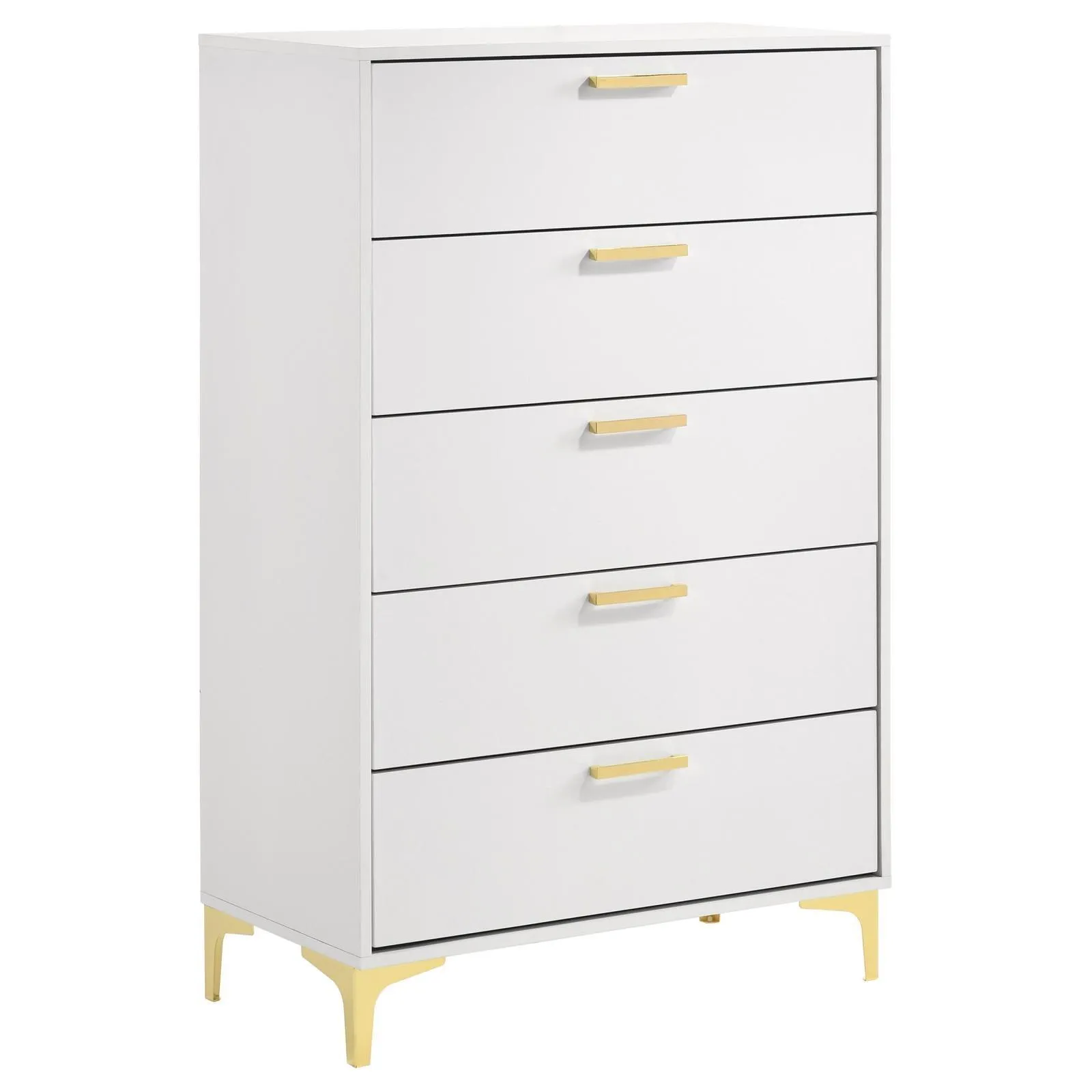 Kendall White 5-Drawer Chest - Image 3