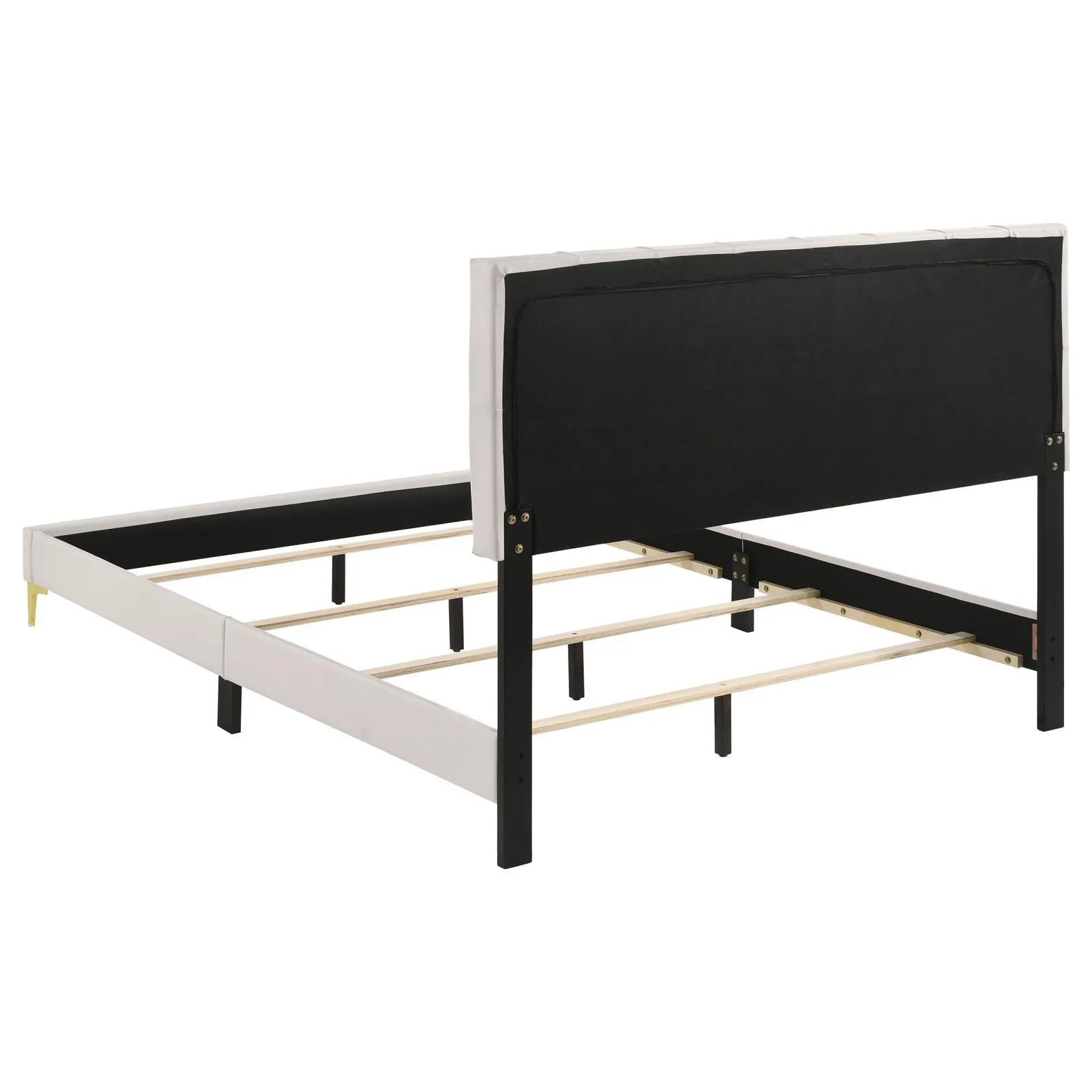 Kendall White Tufted Upholstered Panel Eastern King Bed - Image 3