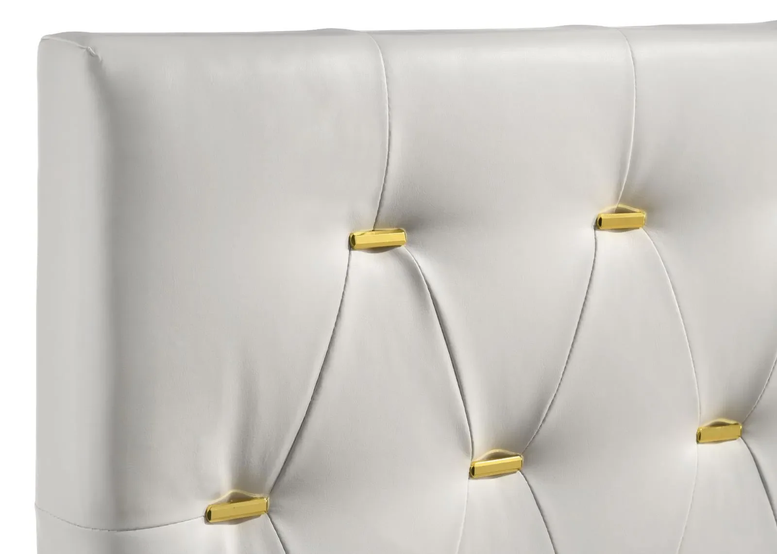 Kendall White Tufted Upholstered Panel Eastern King Bed - Image 5