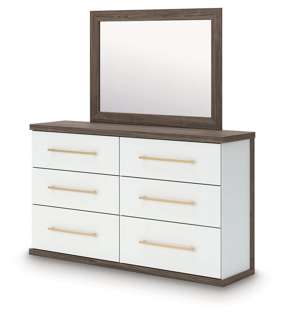 Kendanport Brown Dresser and Mirror - Image 5