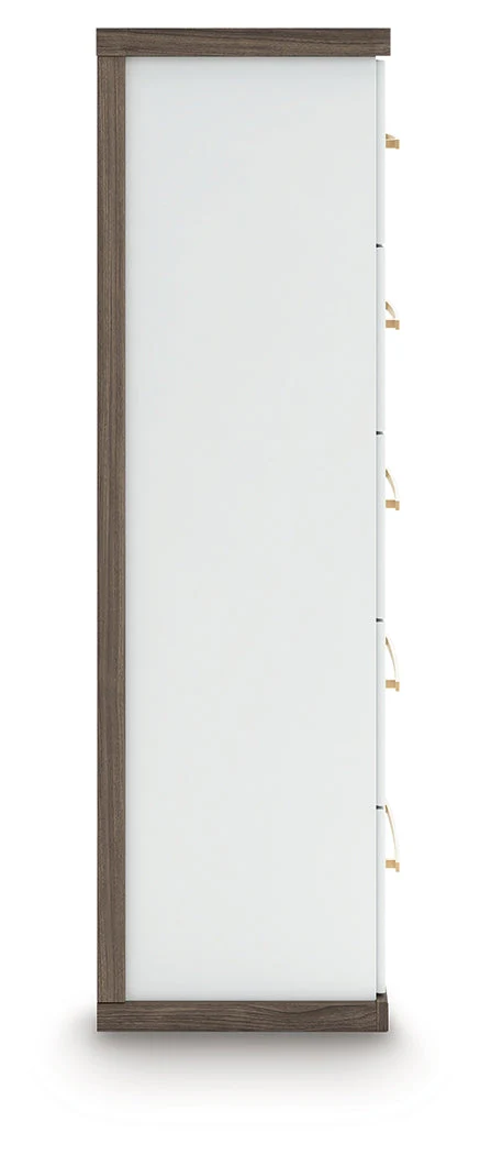 Kendanport Brown/White Five Drawer Chest - Image 6