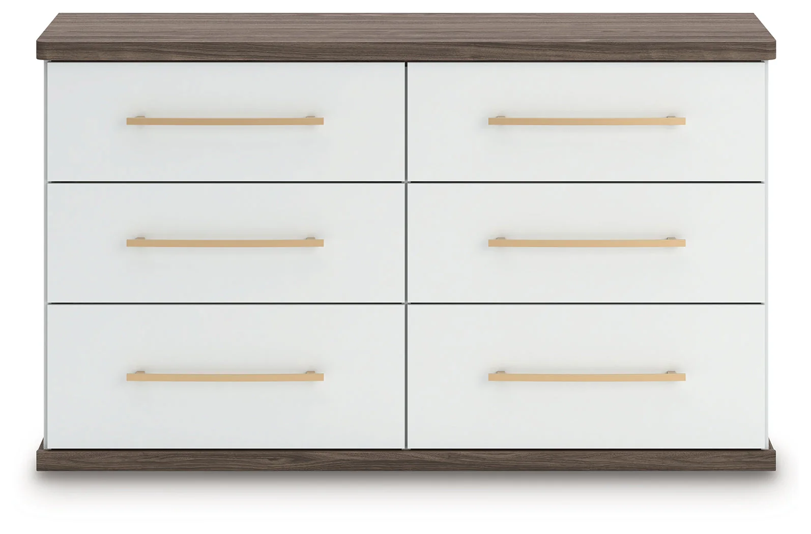 Kendanport Brown/White Six Drawer Dresser - Image 4