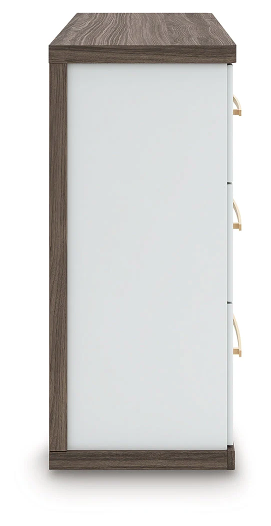 Kendanport Brown/White Six Drawer Dresser - Image 6