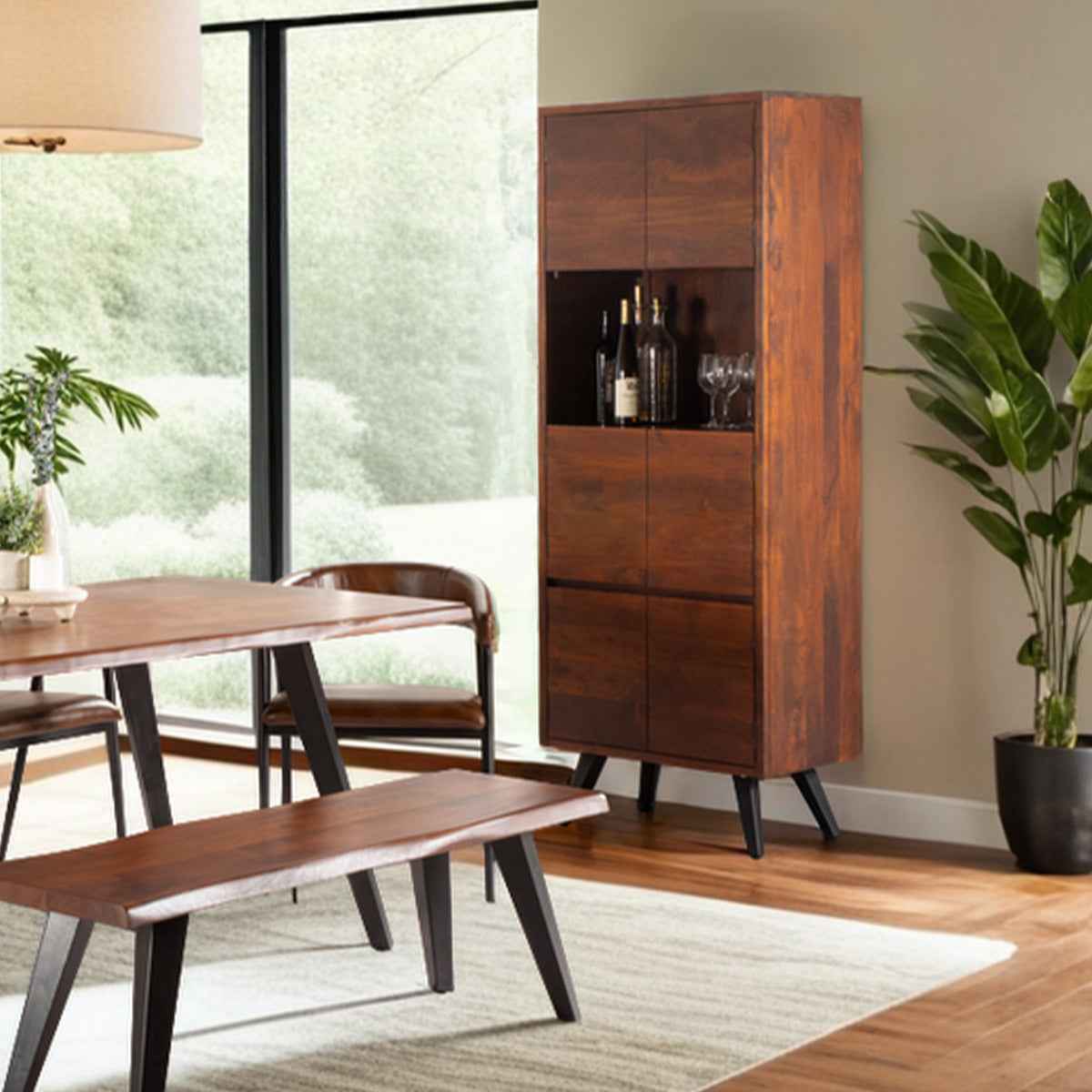 Kennedy 28" Bar Cabinet in Walnut - Image 8