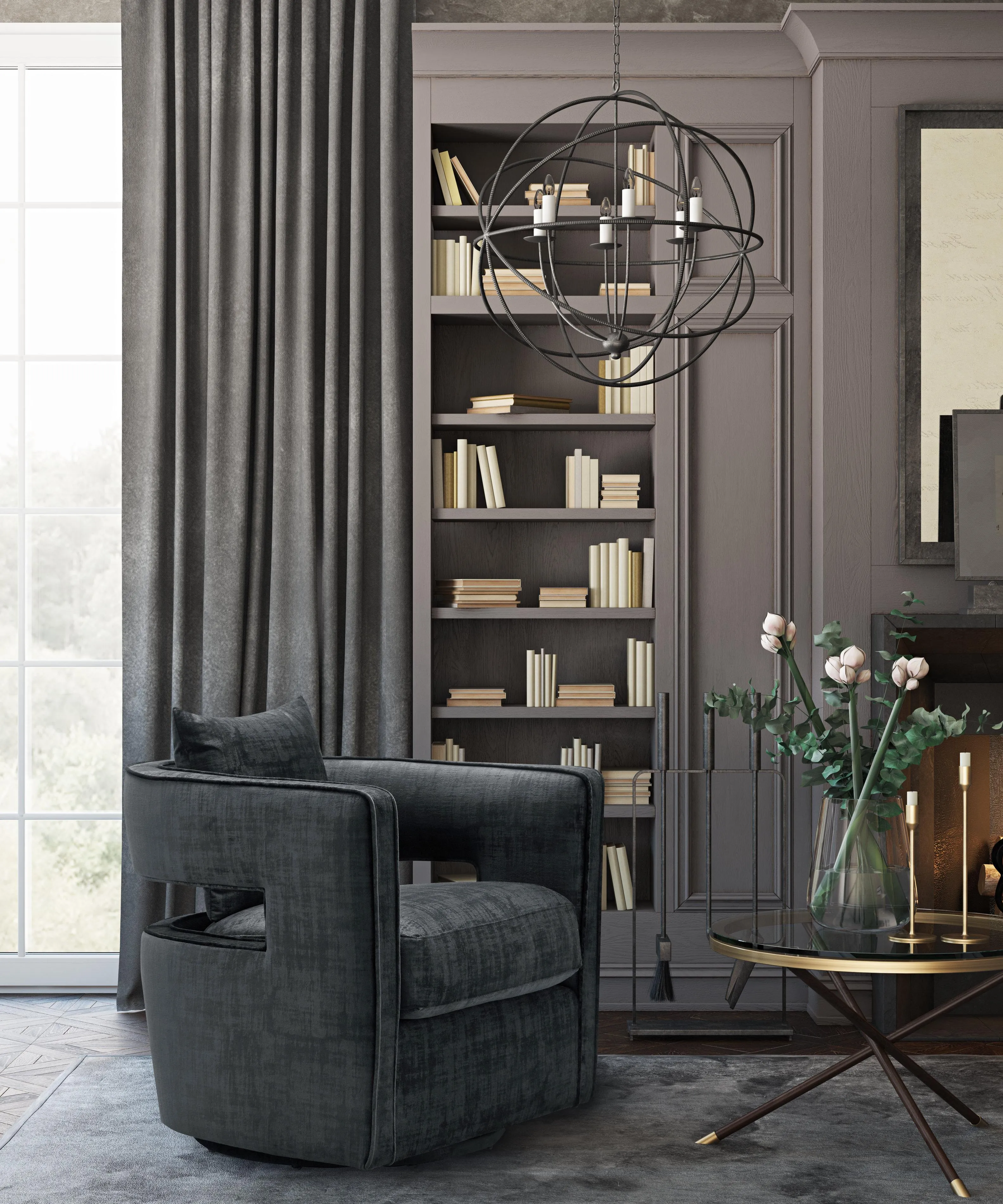 Kennedy Velvet Swivel Accent Chair - Image 24