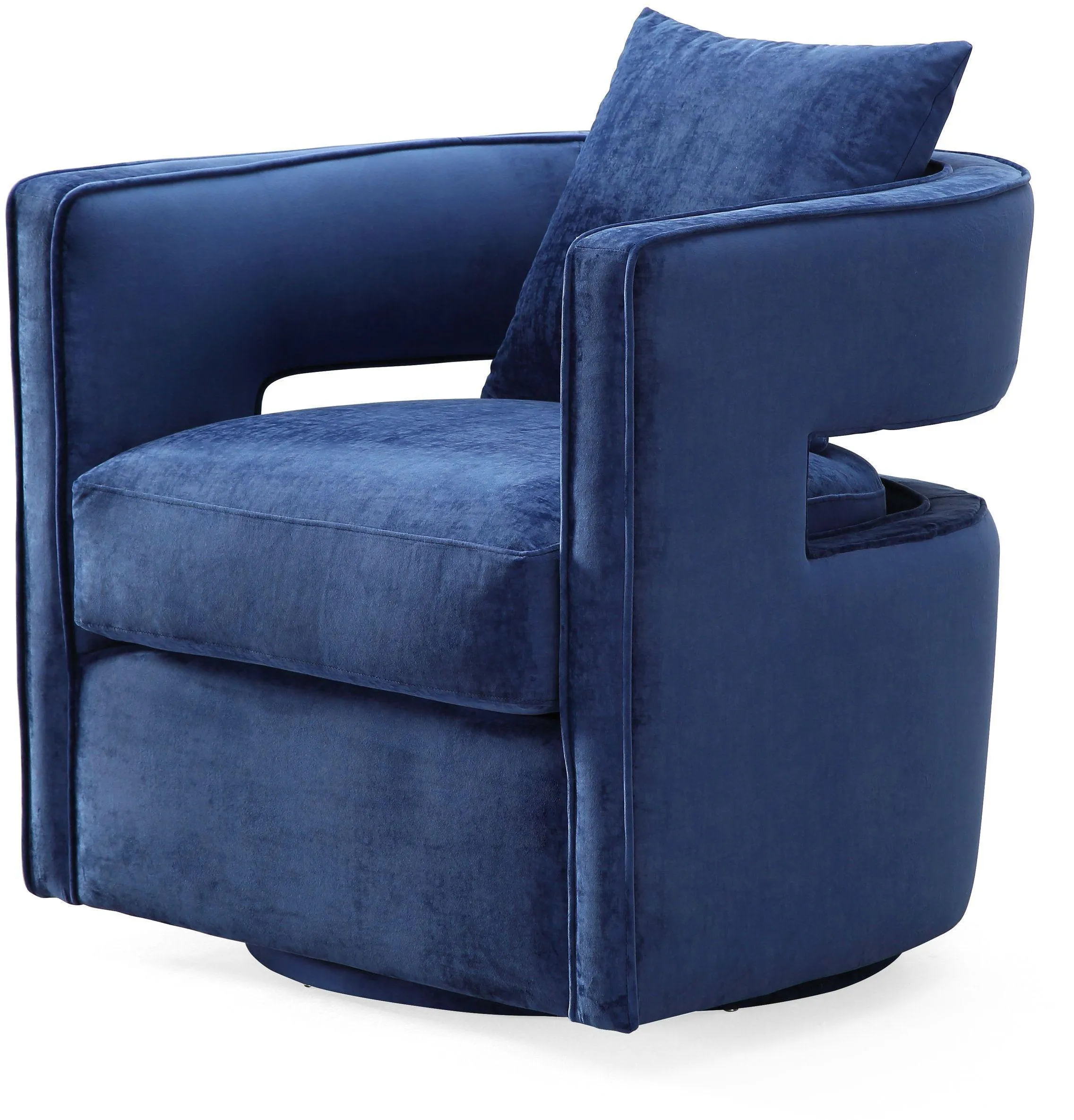 Kennedy Velvet Swivel Accent Chair - Image 3