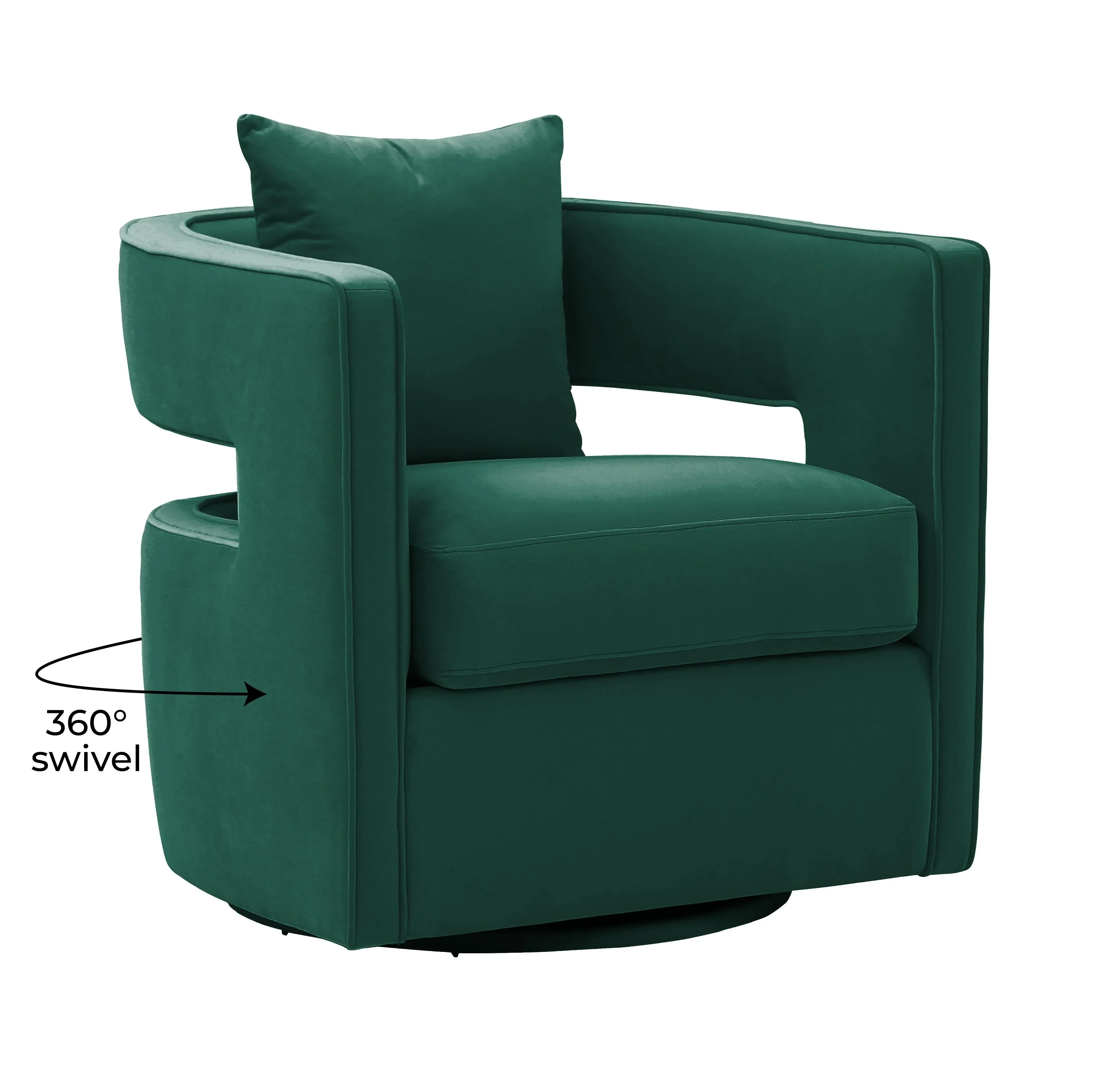 Kennedy Velvet Swivel Accent Chair - Image 33