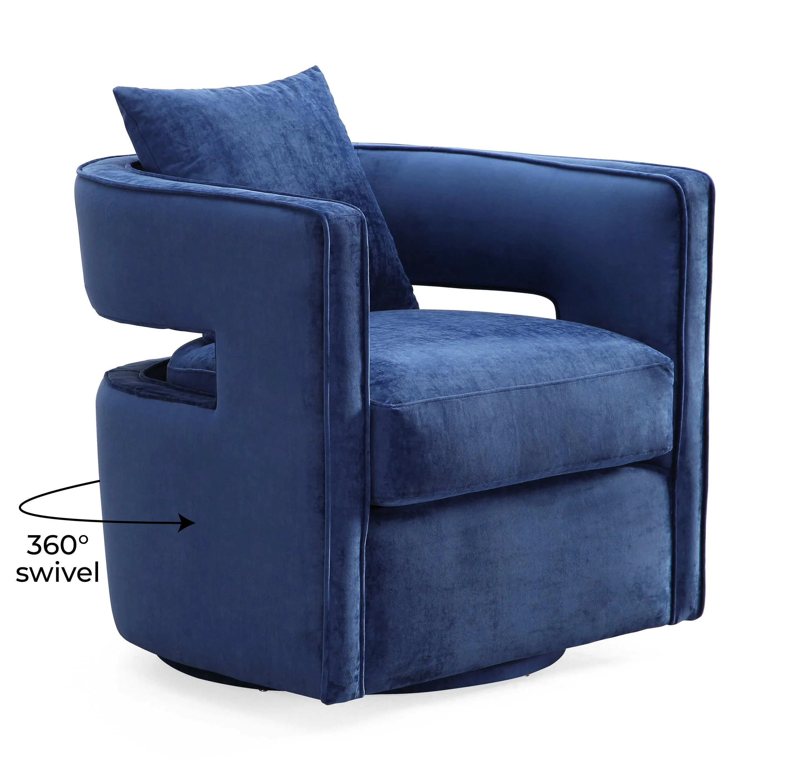 Kennedy Velvet Swivel Accent Chair - Image 6