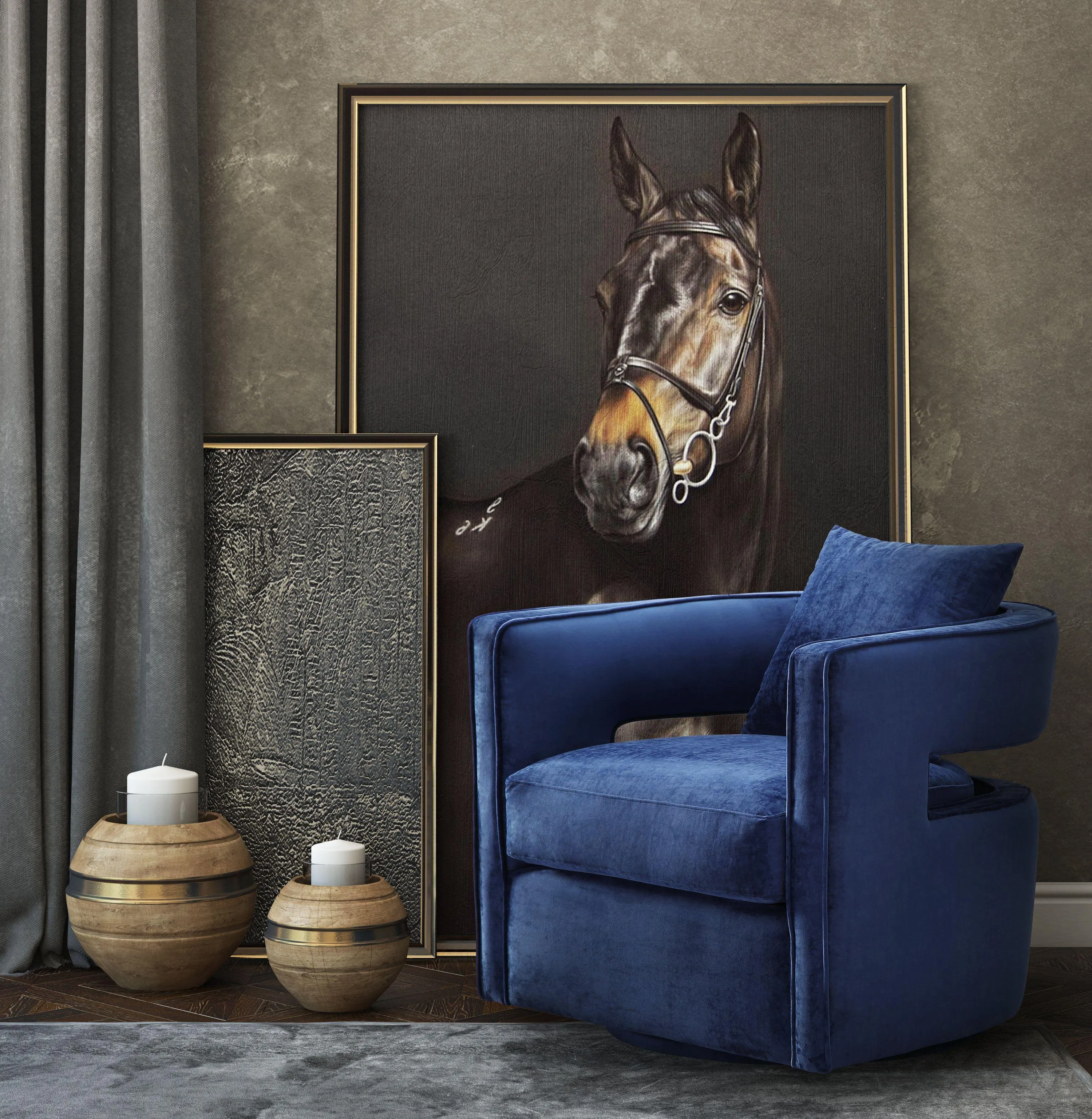 Kennedy Velvet Swivel Accent Chair - Image 8