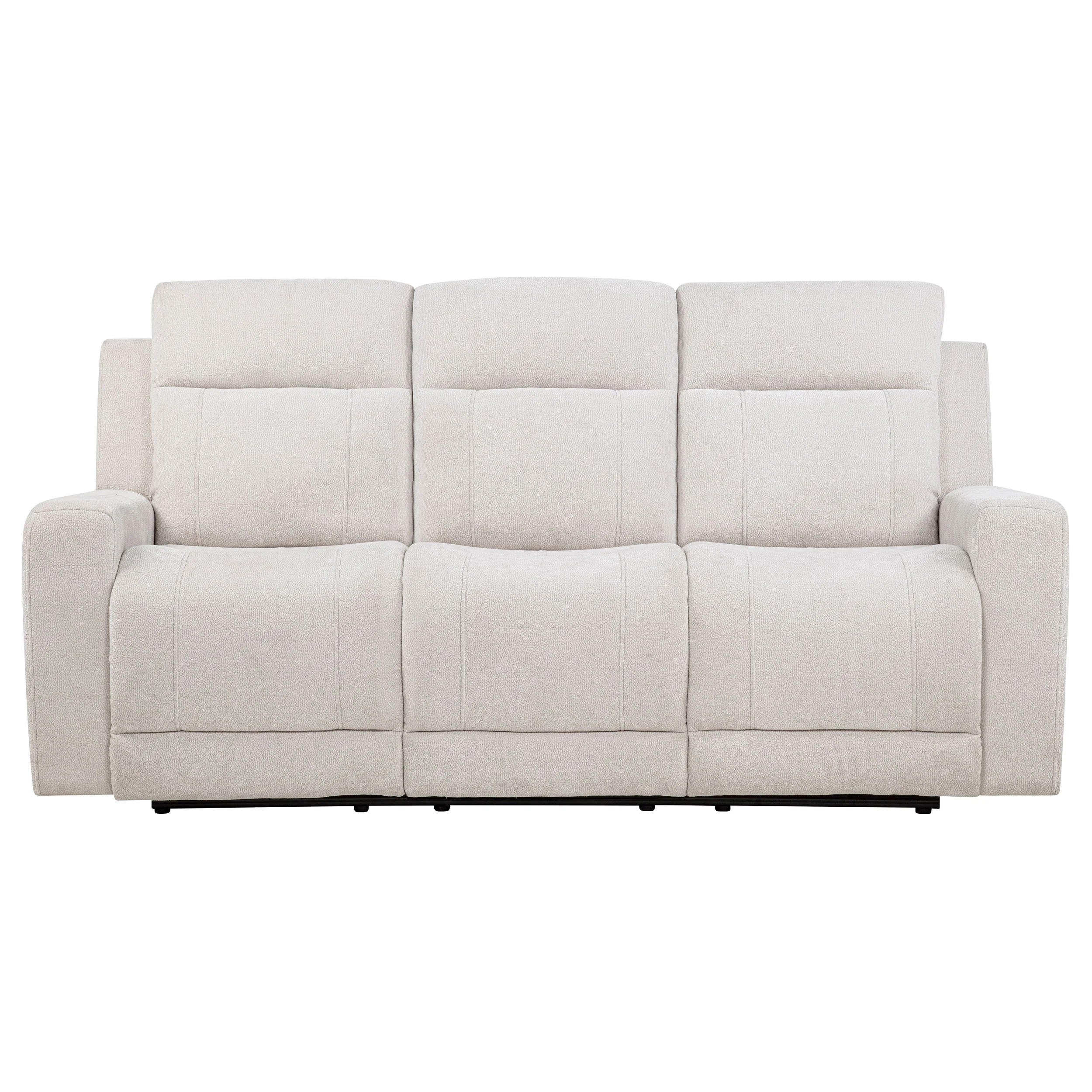 Kennett Ivory Chenille Upholstered Power Reclining Sofa - Image 5