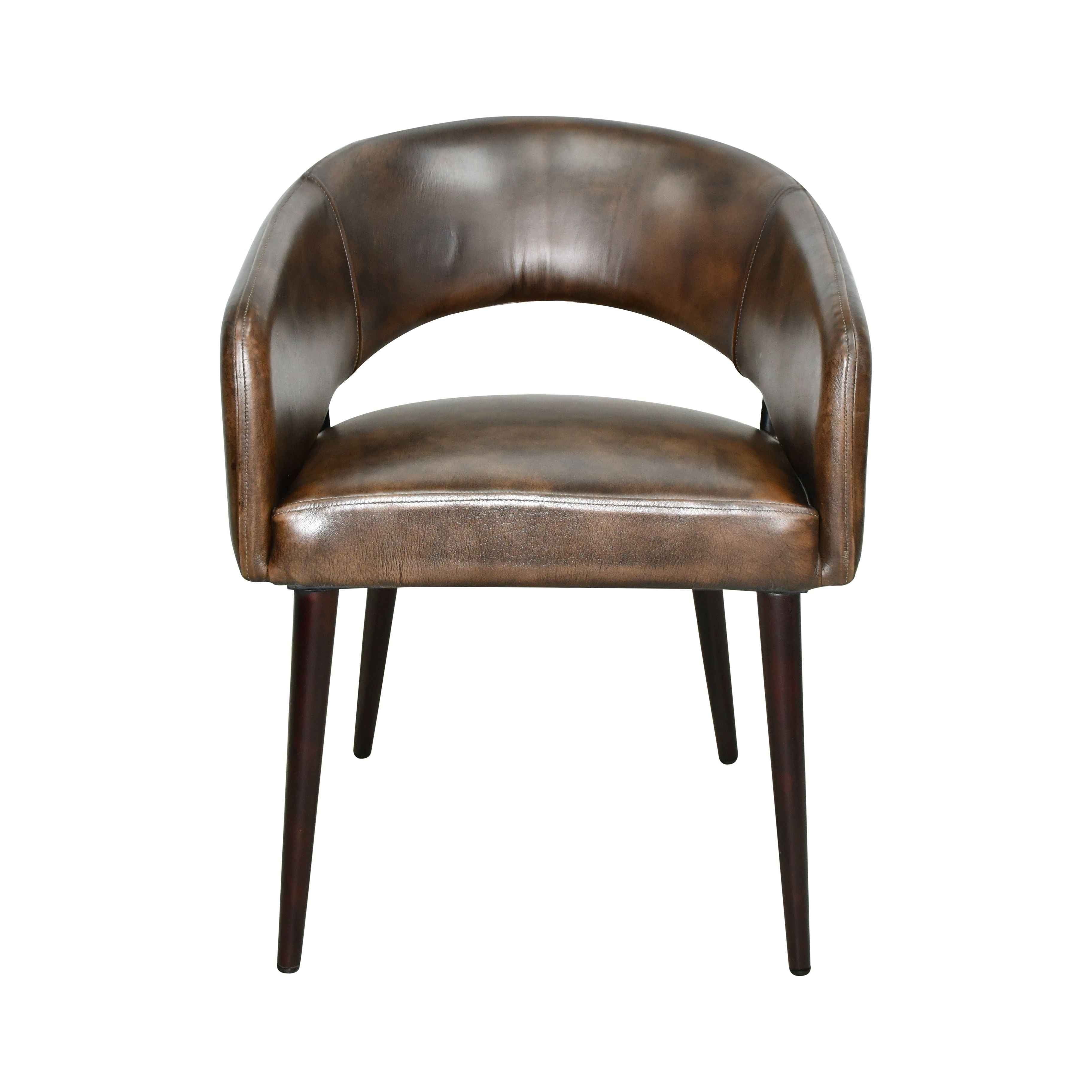 Kent Turner 23" Dining Chair in Antique Whiskey with Walnut Legs, Set of 2 - Image 2