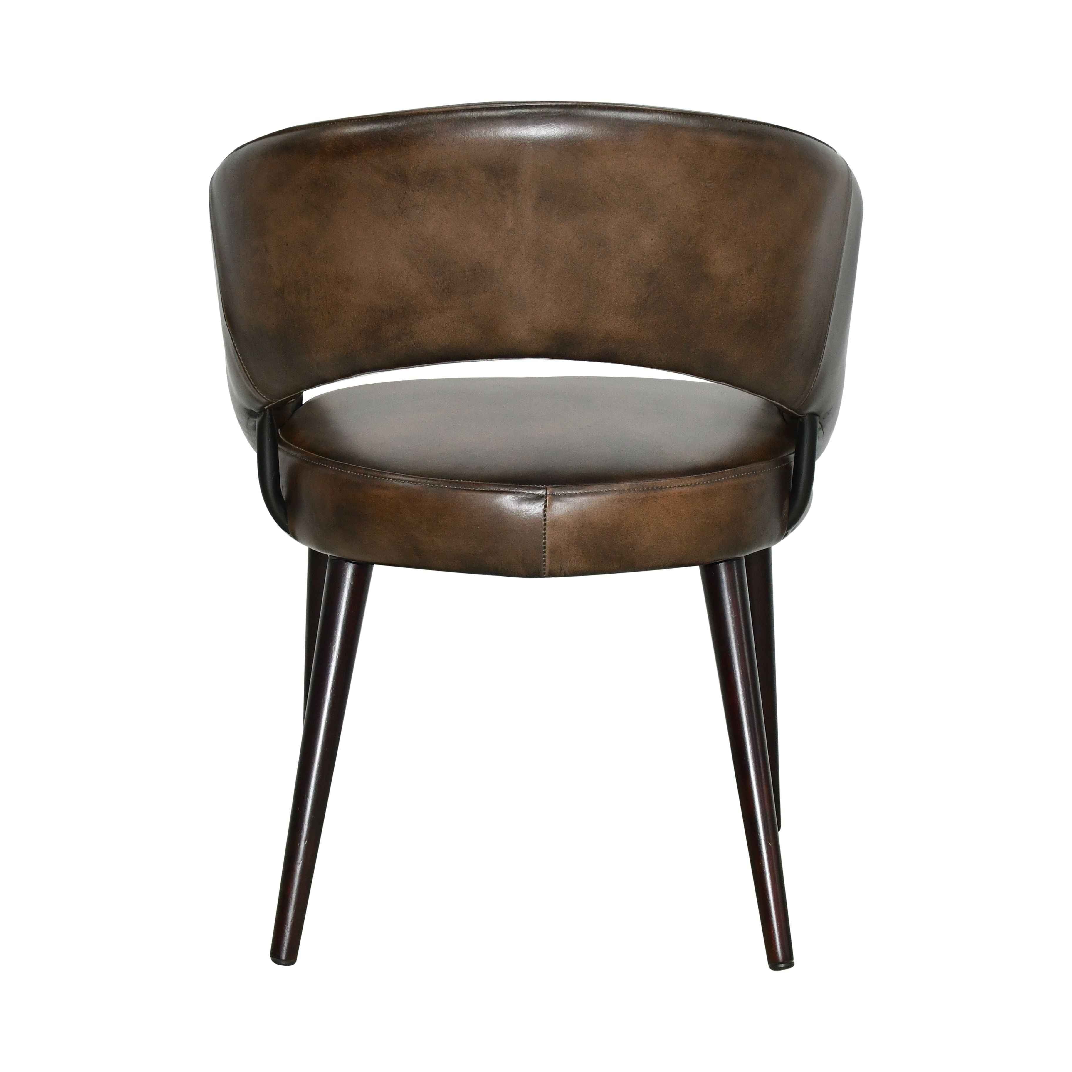 Kent Turner 23" Dining Chair in Antique Whiskey with Walnut Legs, Set of 2 - Image 4