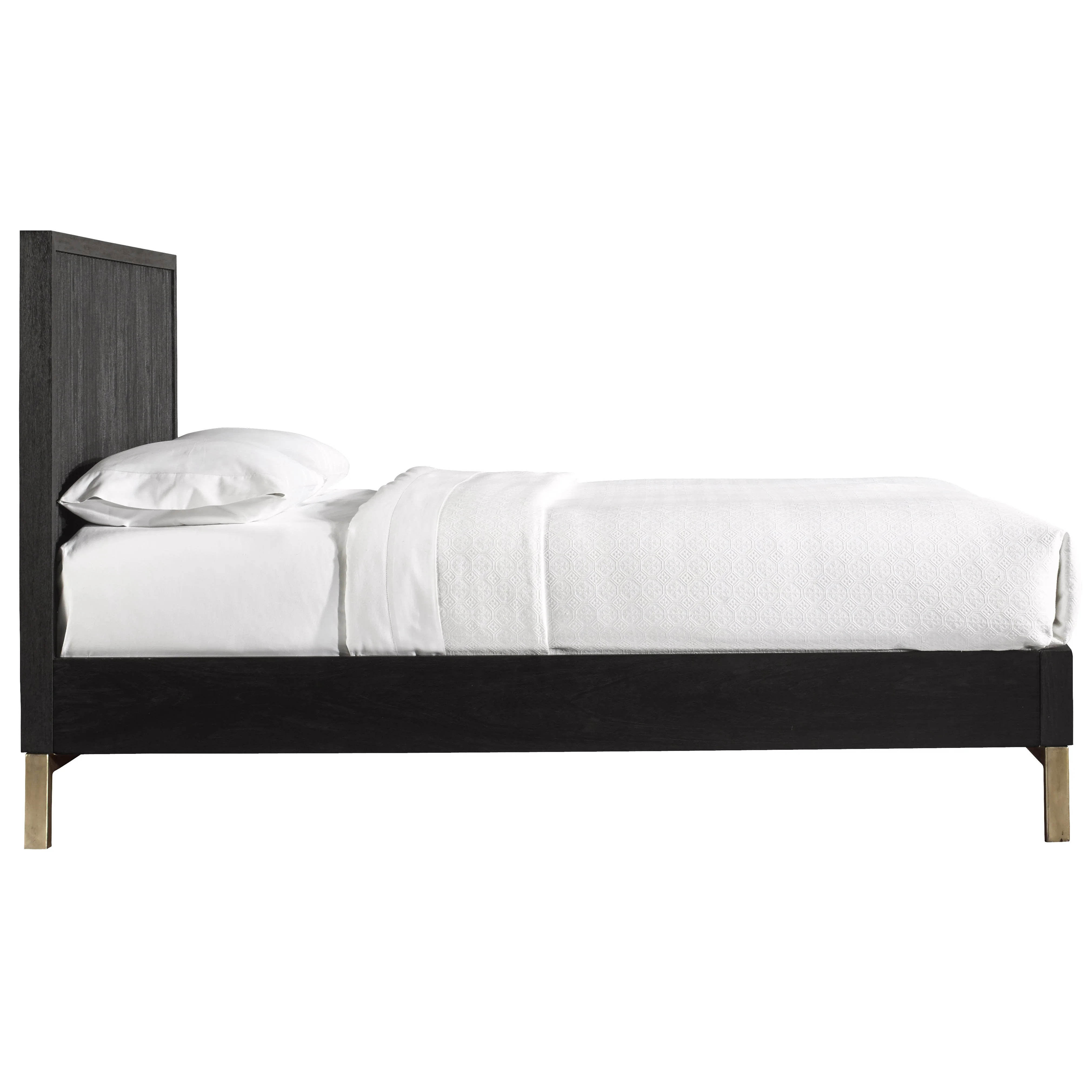 Kentfield Solid Wood Full Platform Bed in Black Drifted Oak - Image 6