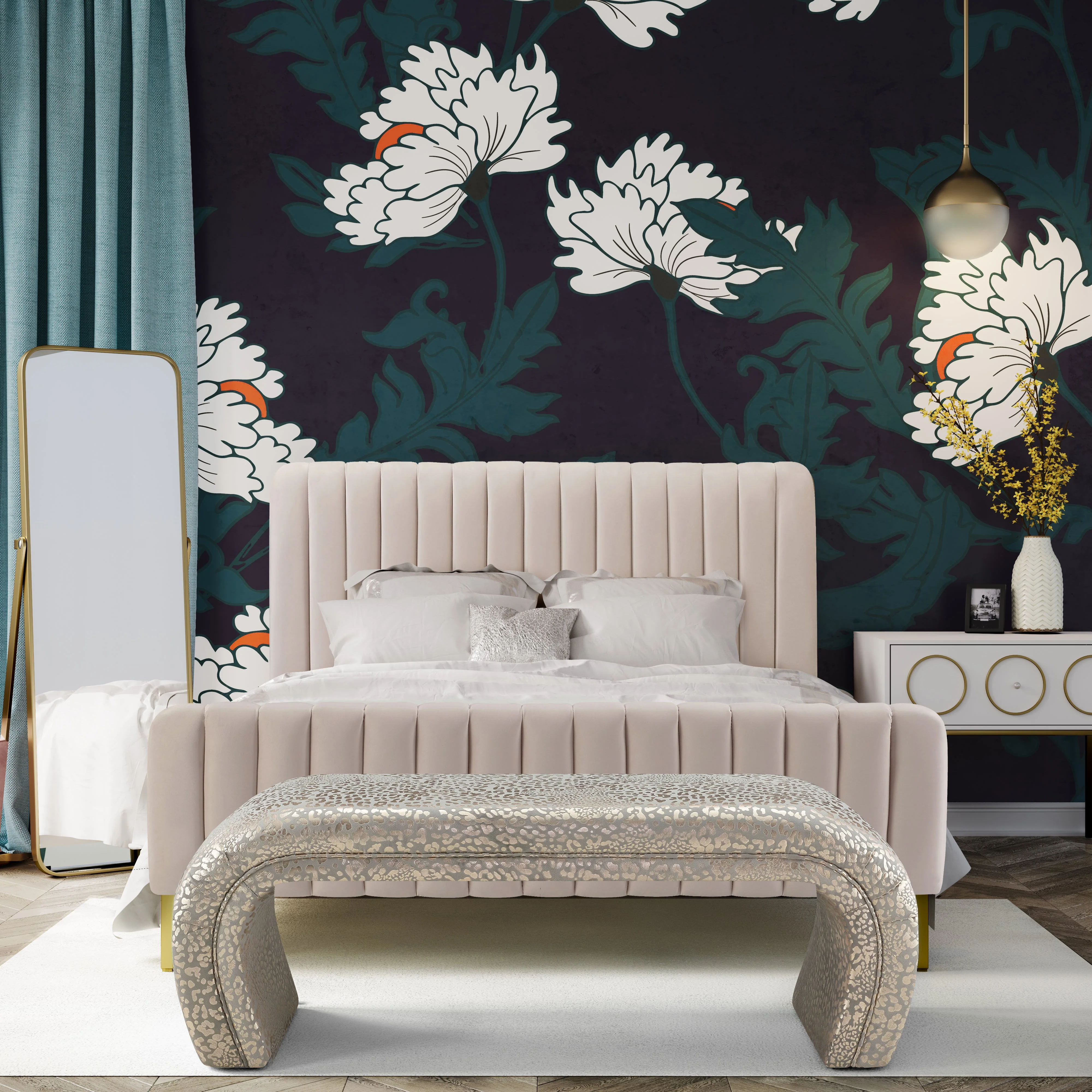 Kenya Velvet Bench - Image 2