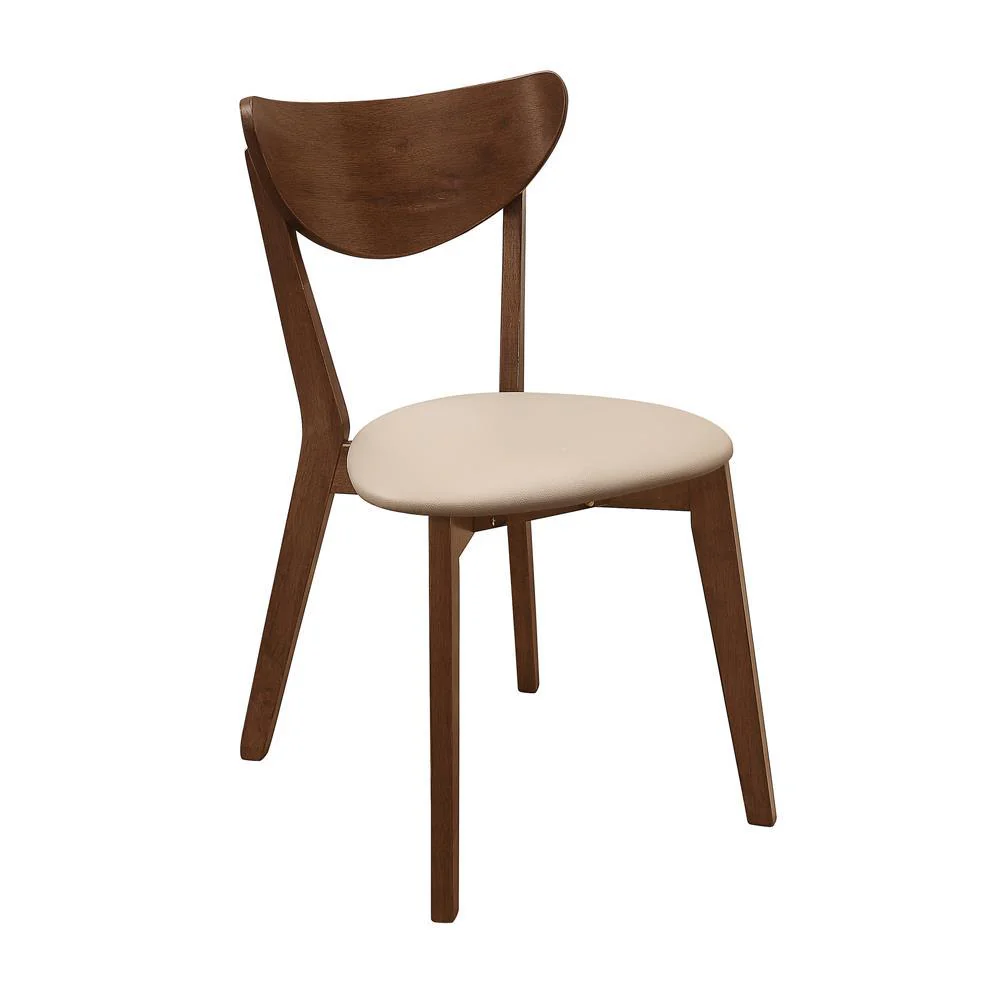 Kersey Beige/Chestnut Dining Side Chairs with Curved Backs, Set of 2 - Image 2