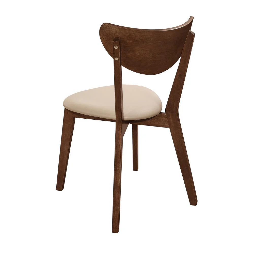Kersey Beige/Chestnut Dining Side Chairs with Curved Backs, Set of 2 - Image 5