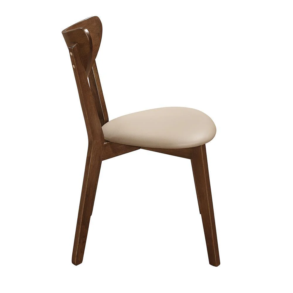 Kersey Beige/Chestnut Dining Side Chairs with Curved Backs, Set of 2 - Image 7