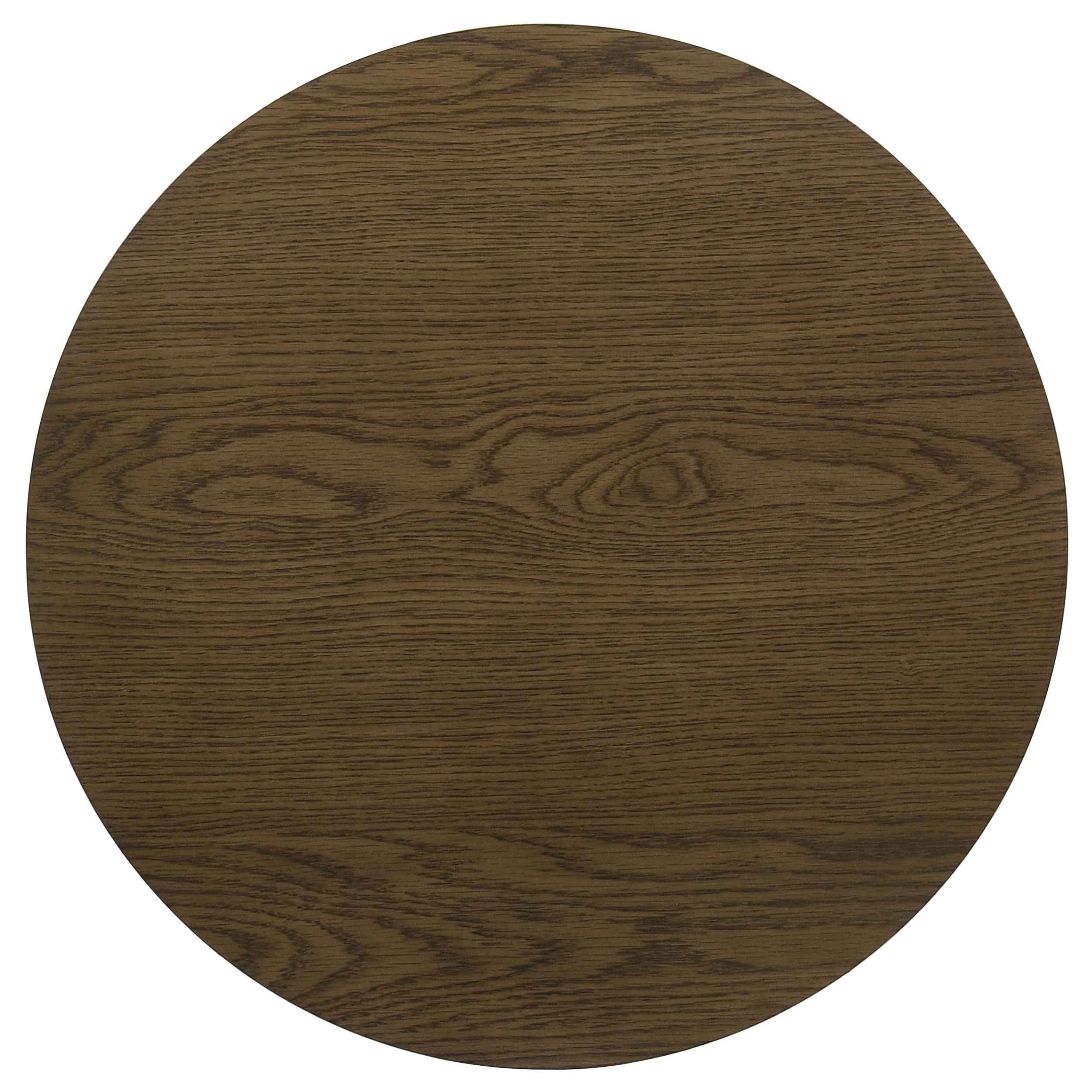 Kessler Brown Round Sculptural Wood End Table - Image 5
