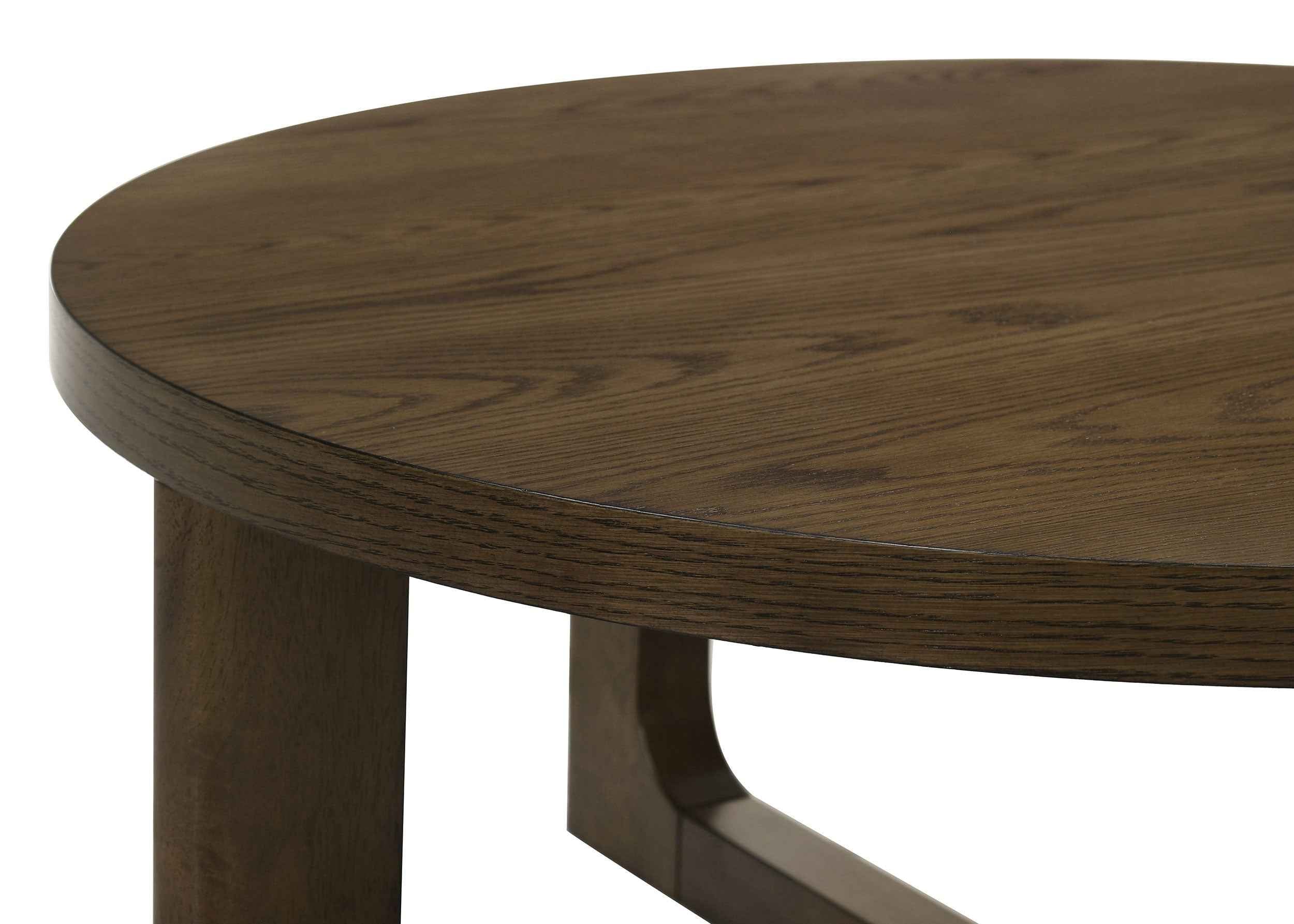 Kessler Brown Round Sculptural Wood End Table - Image 6