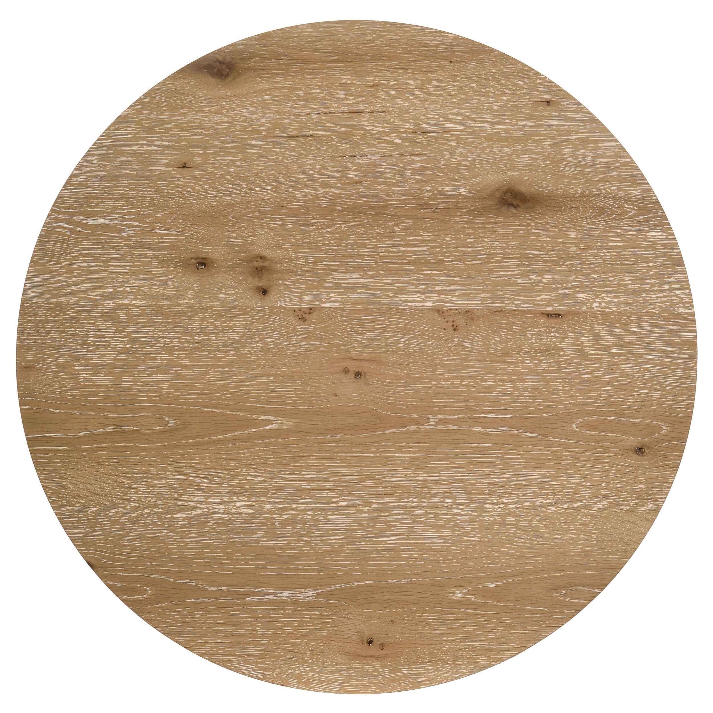 Kessler Light Oak 2-piece Round Sculptural Wood Coffee Table Set - Image 10