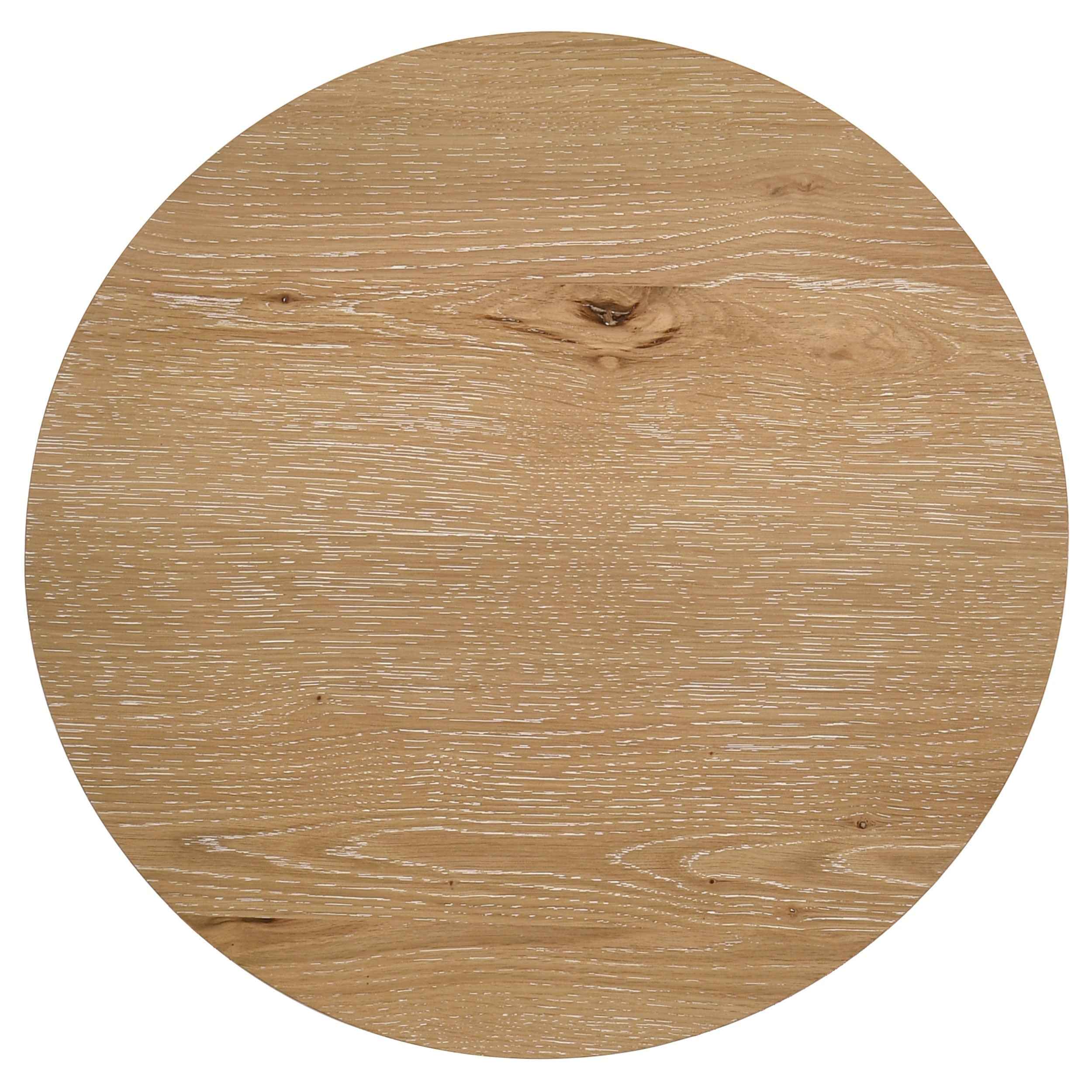 Kessler Light Oak 2-piece Round Sculptural Wood Coffee Table Set - Image 6