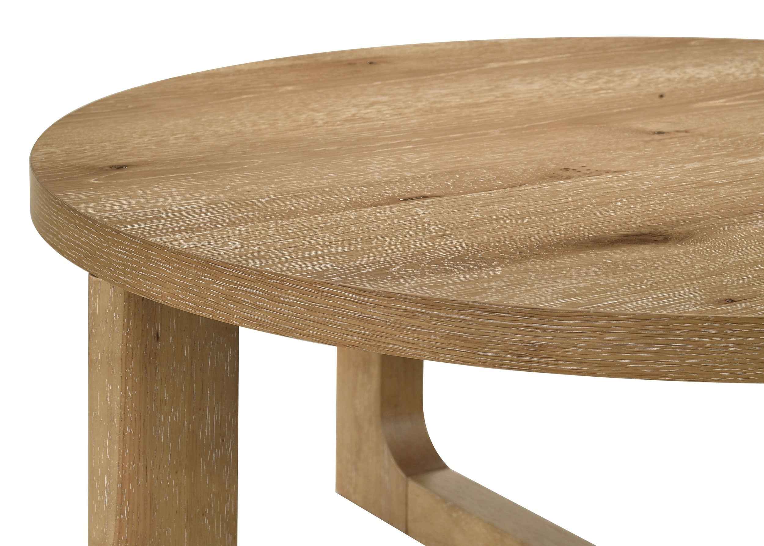 Kessler Light Oak Round Sculptural Wood End Table - Image 6