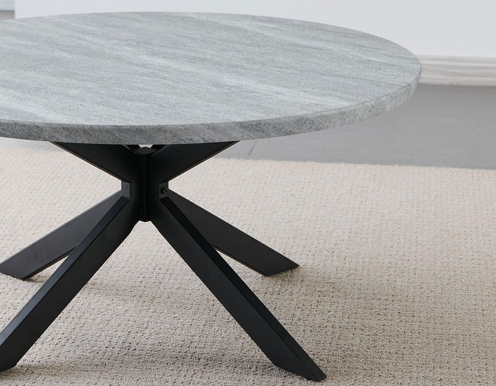 Keyla Faux-Marble Round Cocktail Table - Image 5