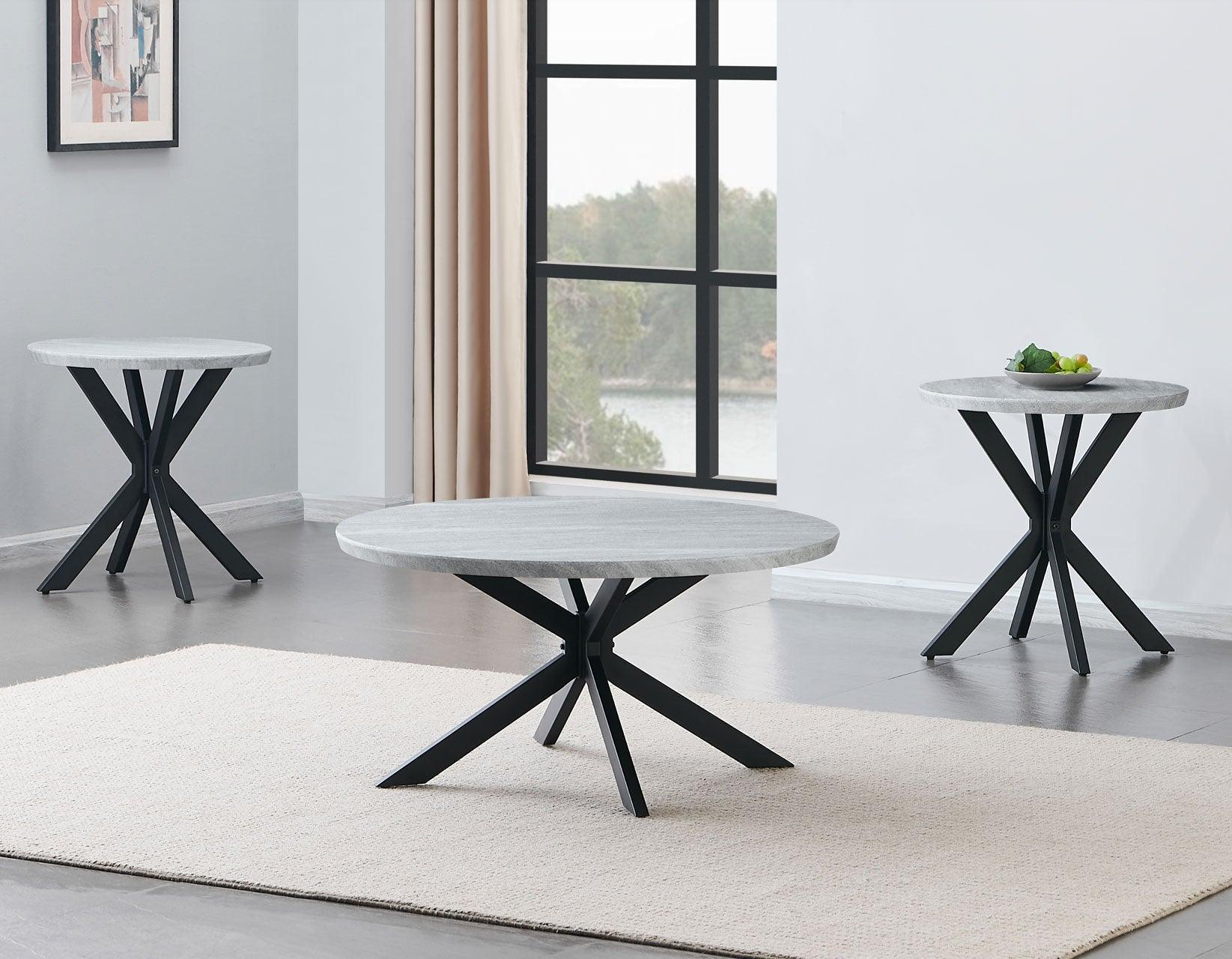 Keyla Faux-Marble Round Cocktail Table - Image 7