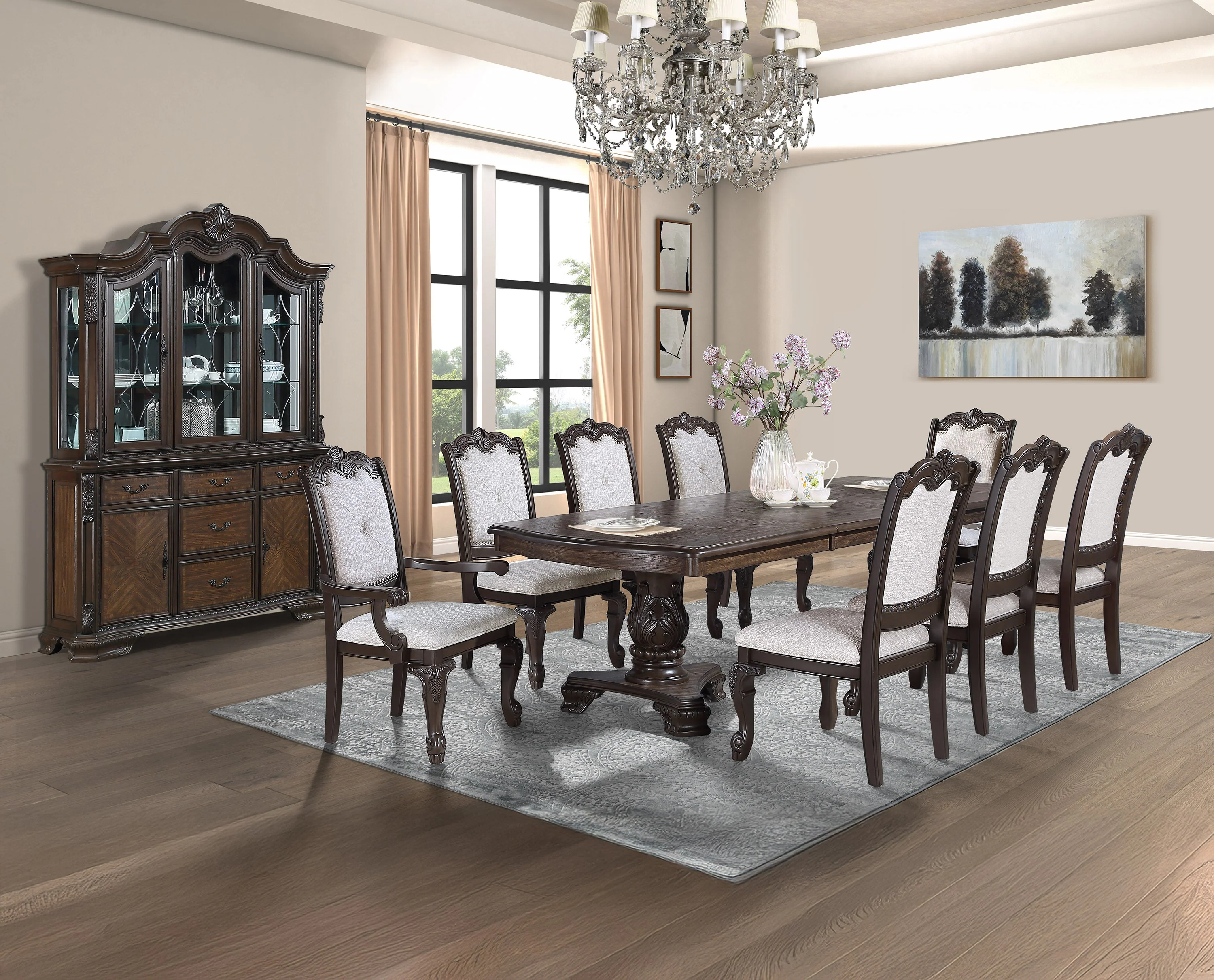 Kiera Coffee Brown China Cabinet - Image 3