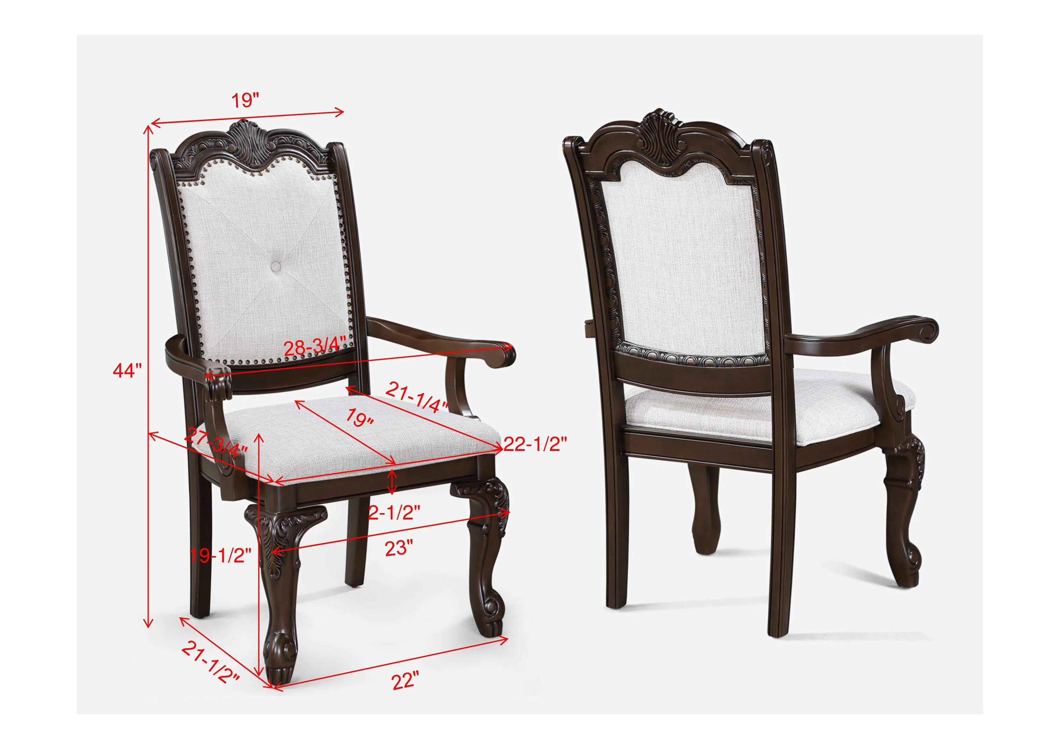 Kiera Coffee Brown Formal Extendable Dining Set - Image 10