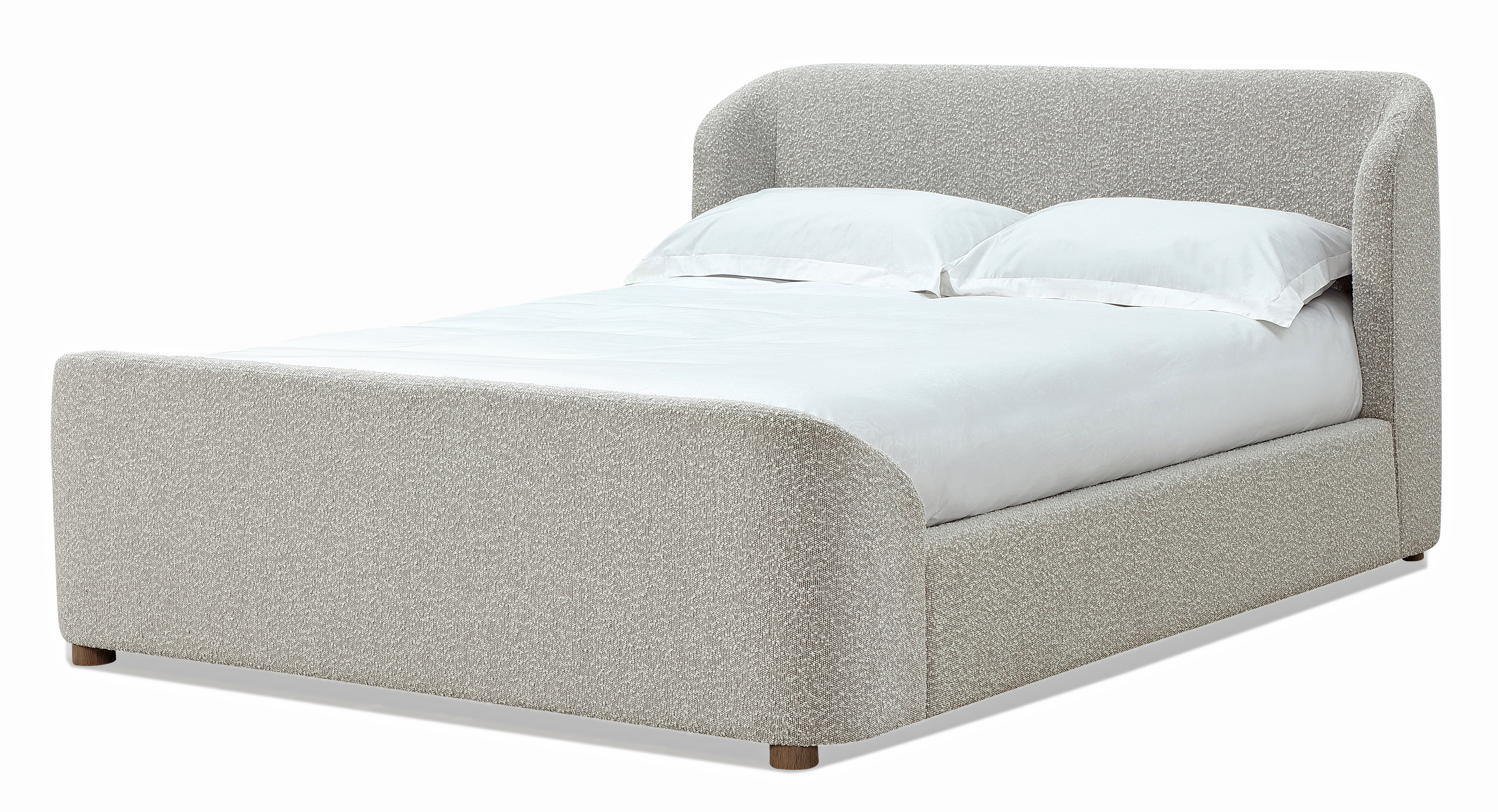 Kiki Upholstered Full Platform Bed in Cotton Ball Boucle - Image 5