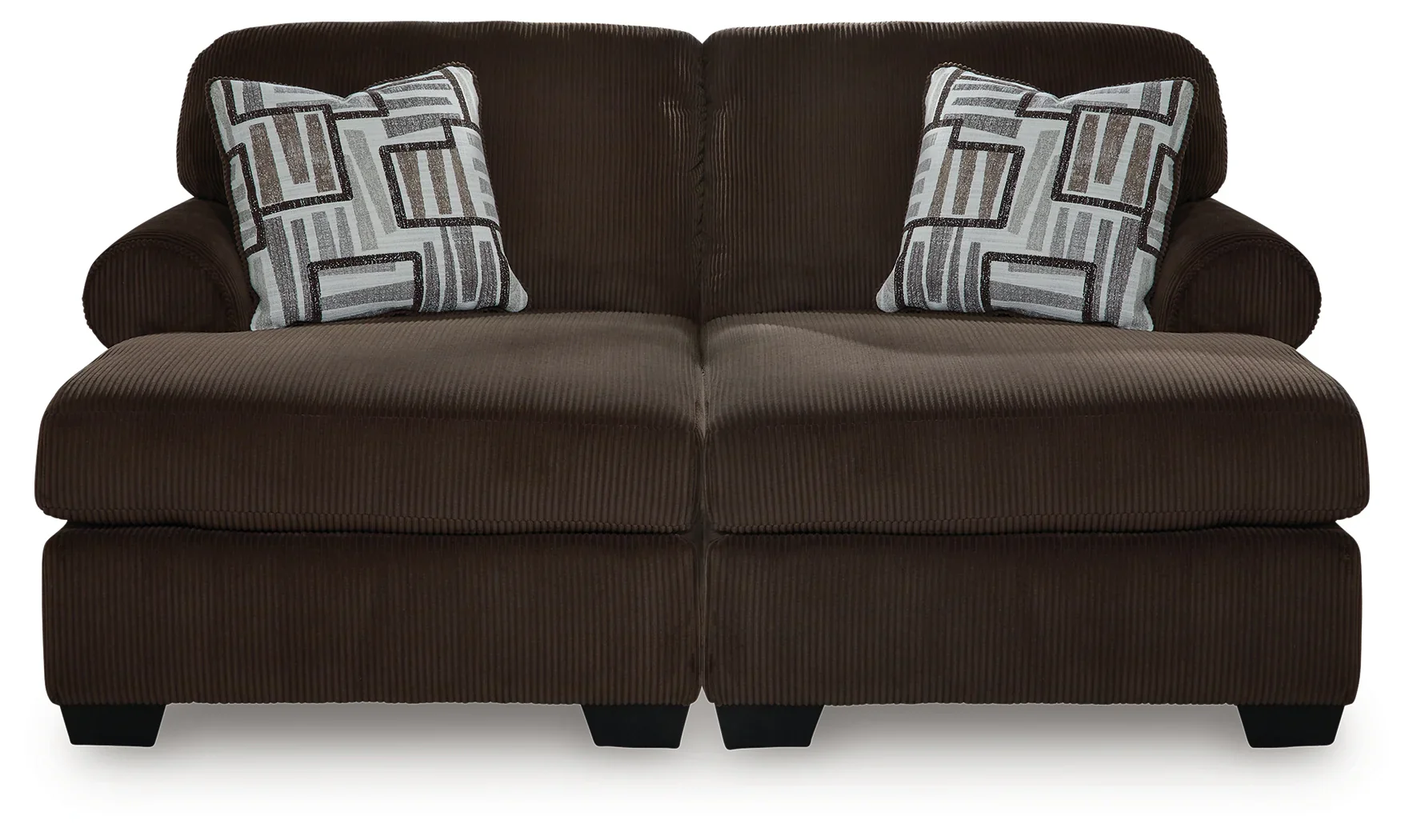 Kimlee Chocolate 2-Piece Super Chaise - Image 2