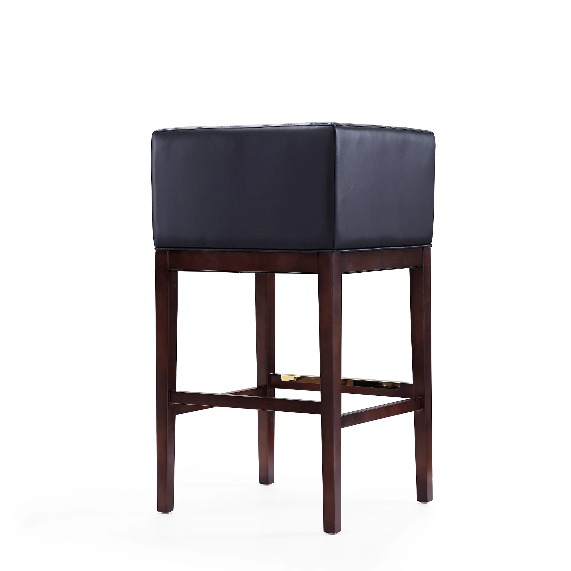 Kingsley Barstool in Black and Dark Walnut (set of 3) - Image 6