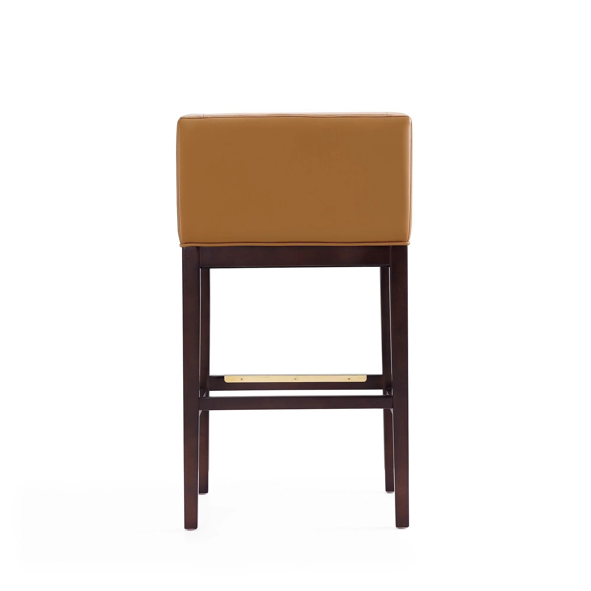 Kingsley Barstool in Camel and Dark Walnut (set of 2) - Image 7