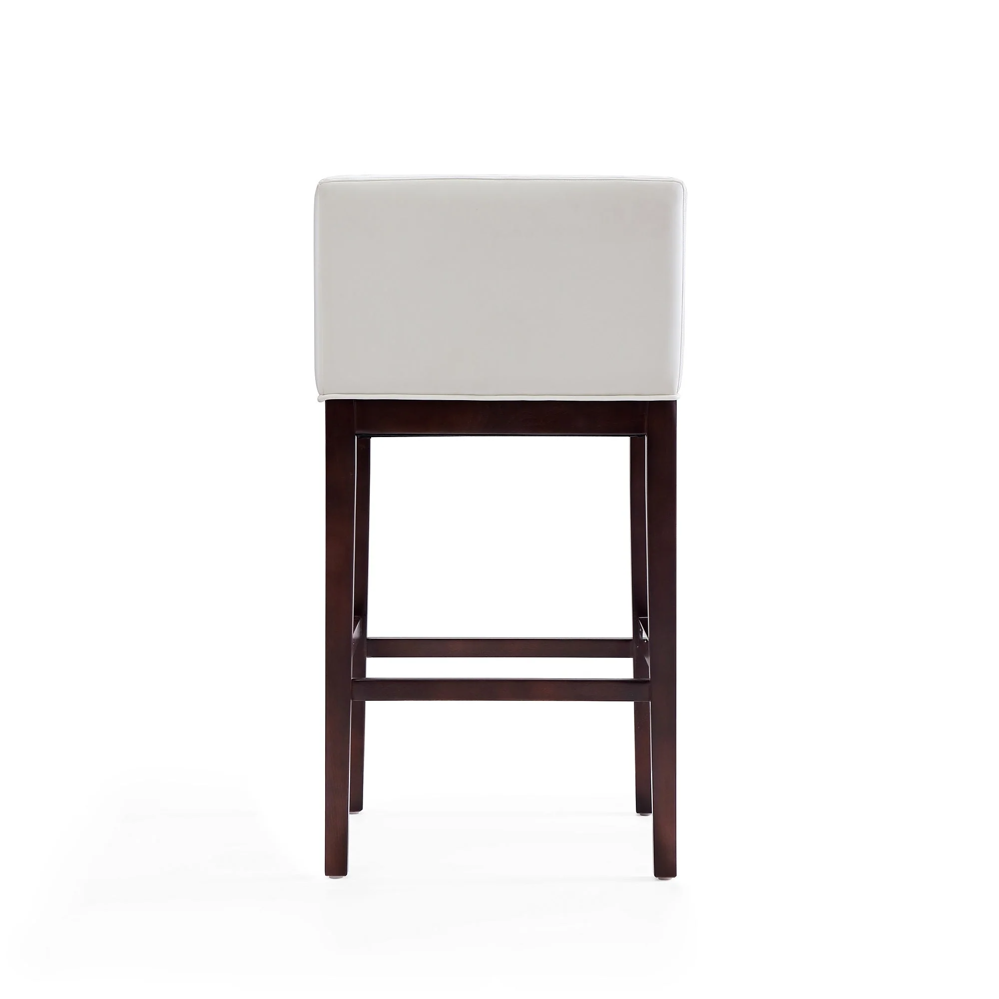 Kingsley Barstool in Ivory and Dark Walnut - Image 4